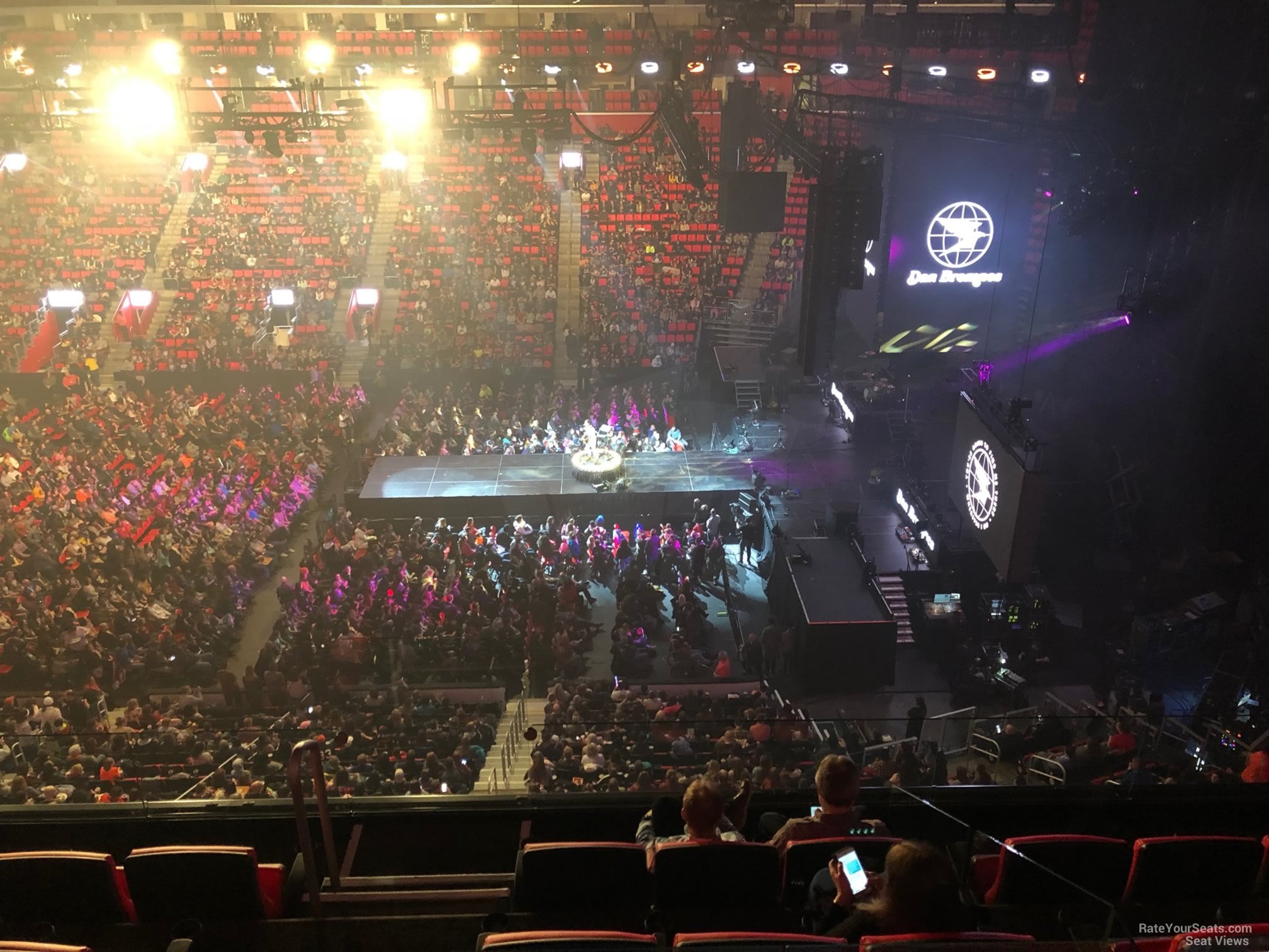 mezzanine 8, row 2 seat view  for concert - little caesars arena