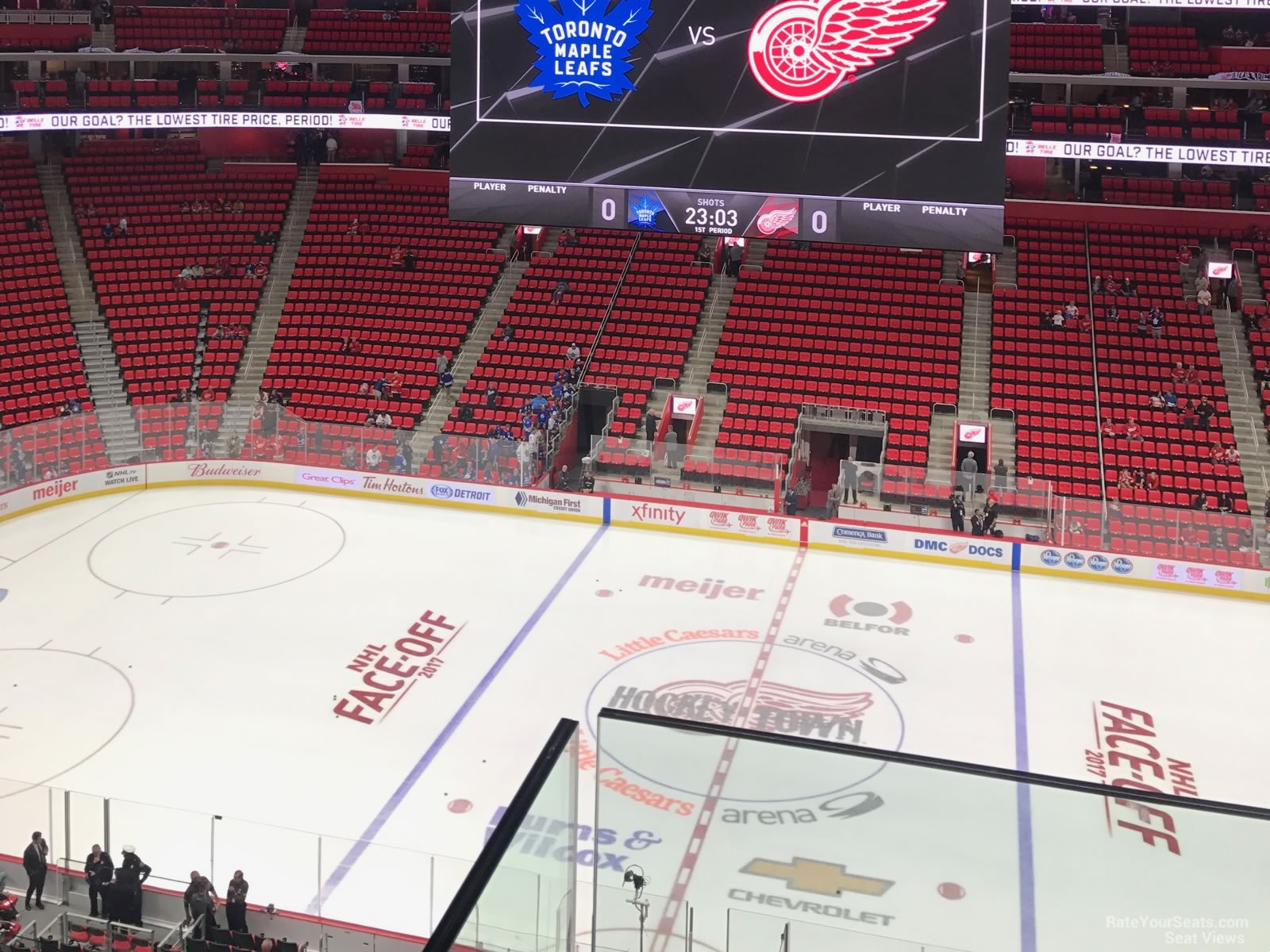 mezzanine 11, row 4 seat view  for hockey - little caesars arena