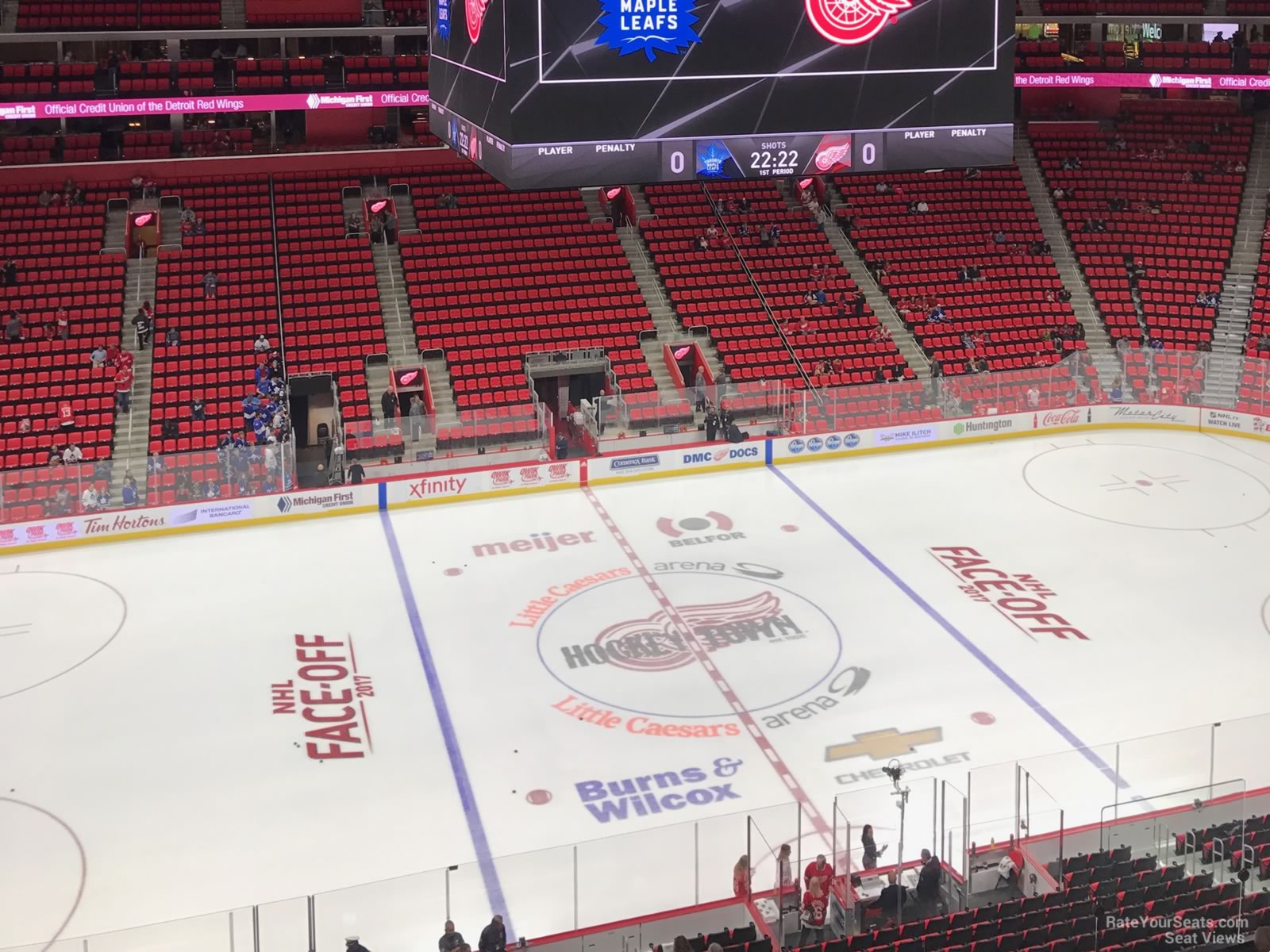 mezzanine 12, row 4 seat view  for hockey - little caesars arena