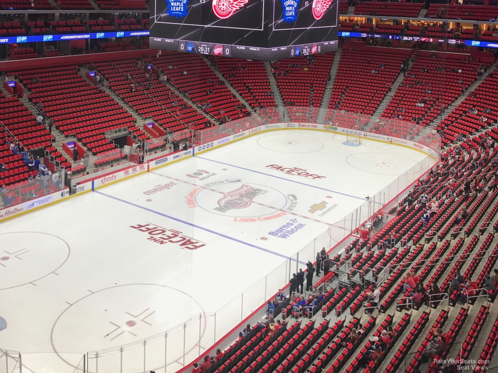 mezzanine 15, row 4 seat view  for hockey - little caesars arena