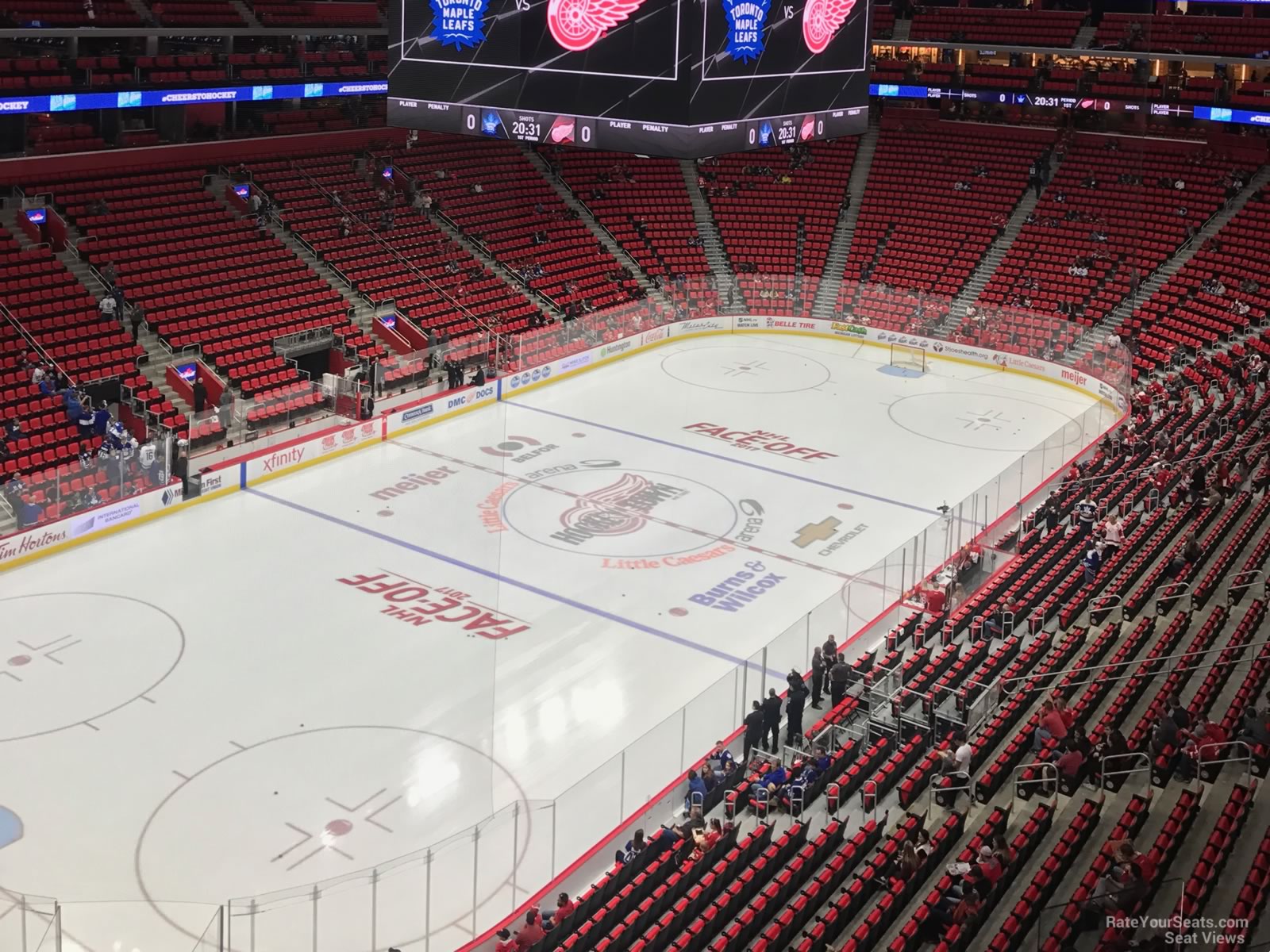 mezzanine 16, row 4 seat view  for hockey - little caesars arena