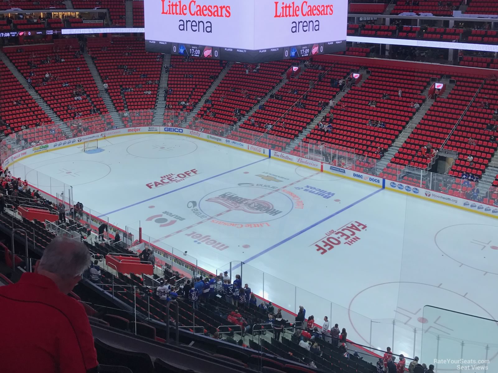 mezzanine 24, row 4 seat view  for hockey - little caesars arena