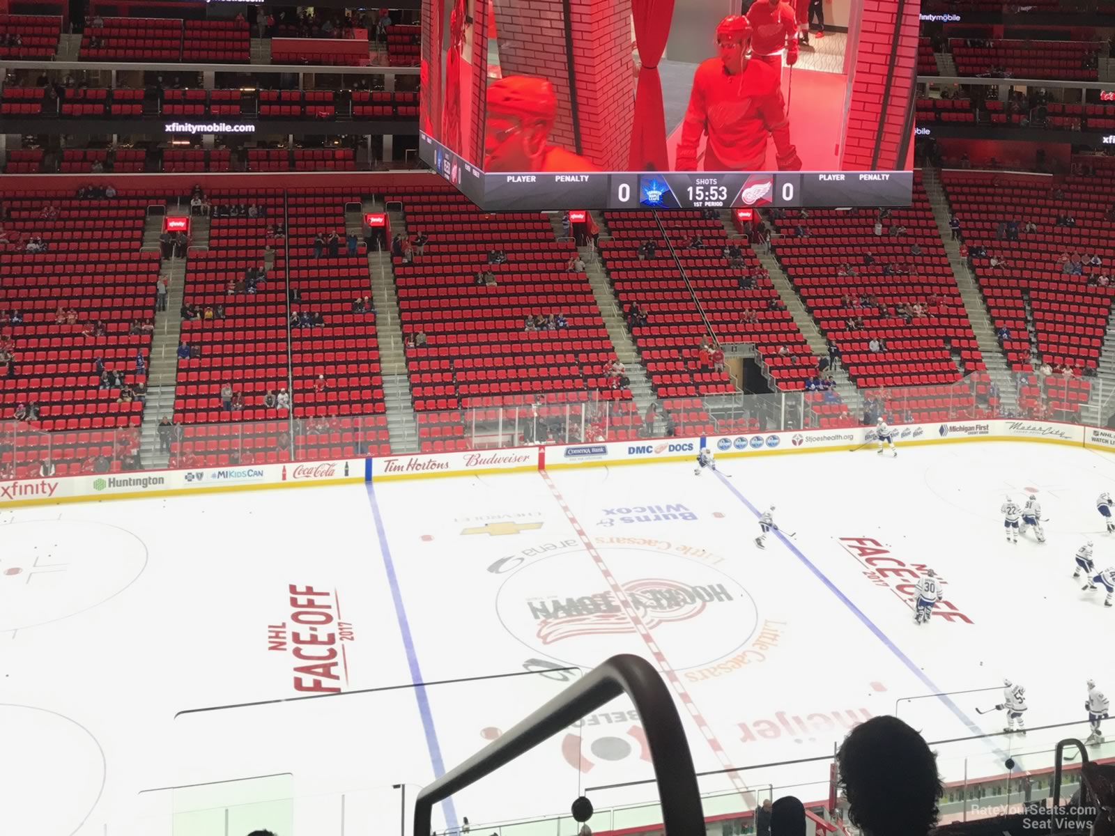 mezzanine 29, row 4 seat view  for hockey - little caesars arena