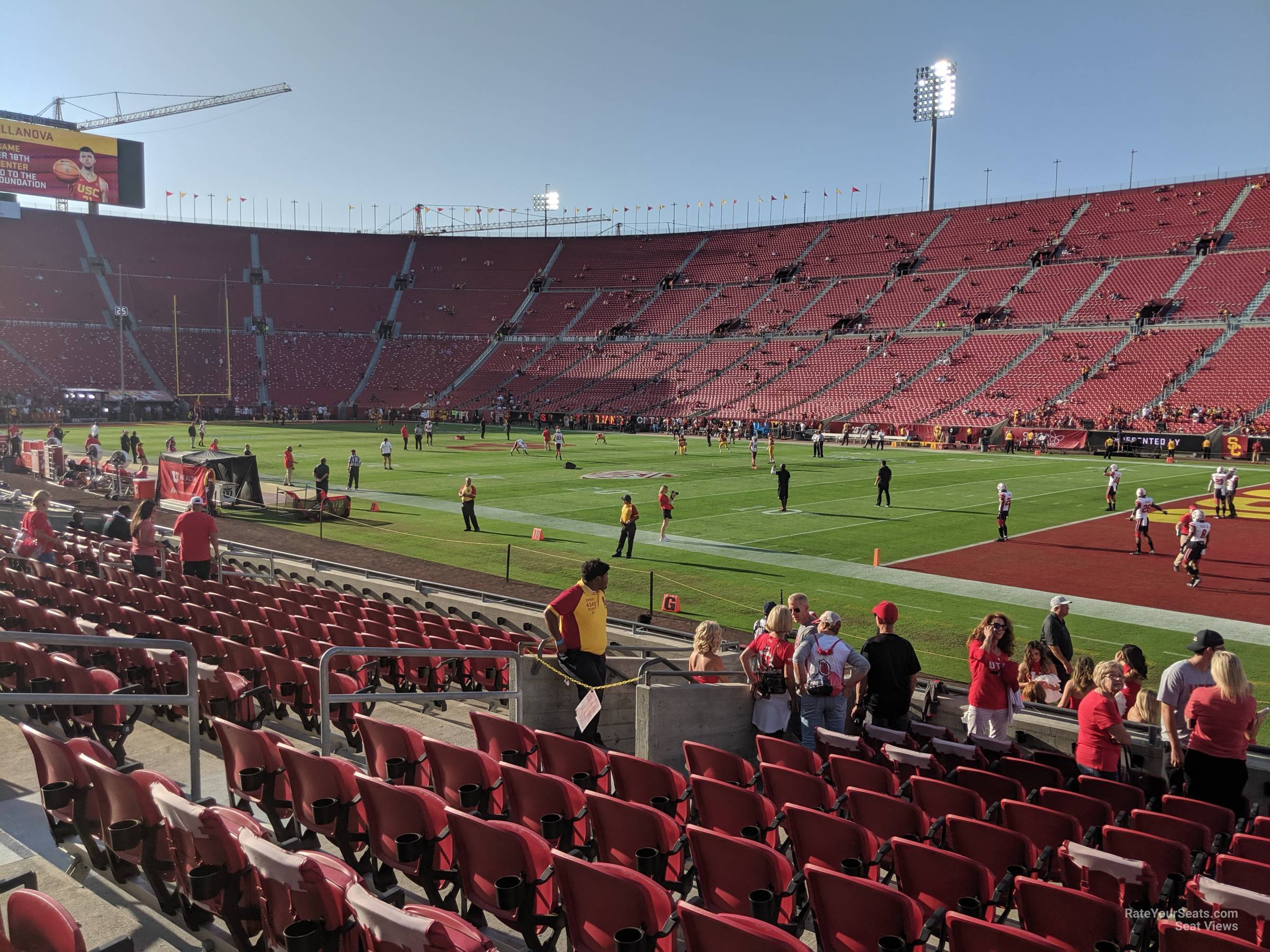 section 103b, row 11 seat view  for football - los angeles memorial coliseum