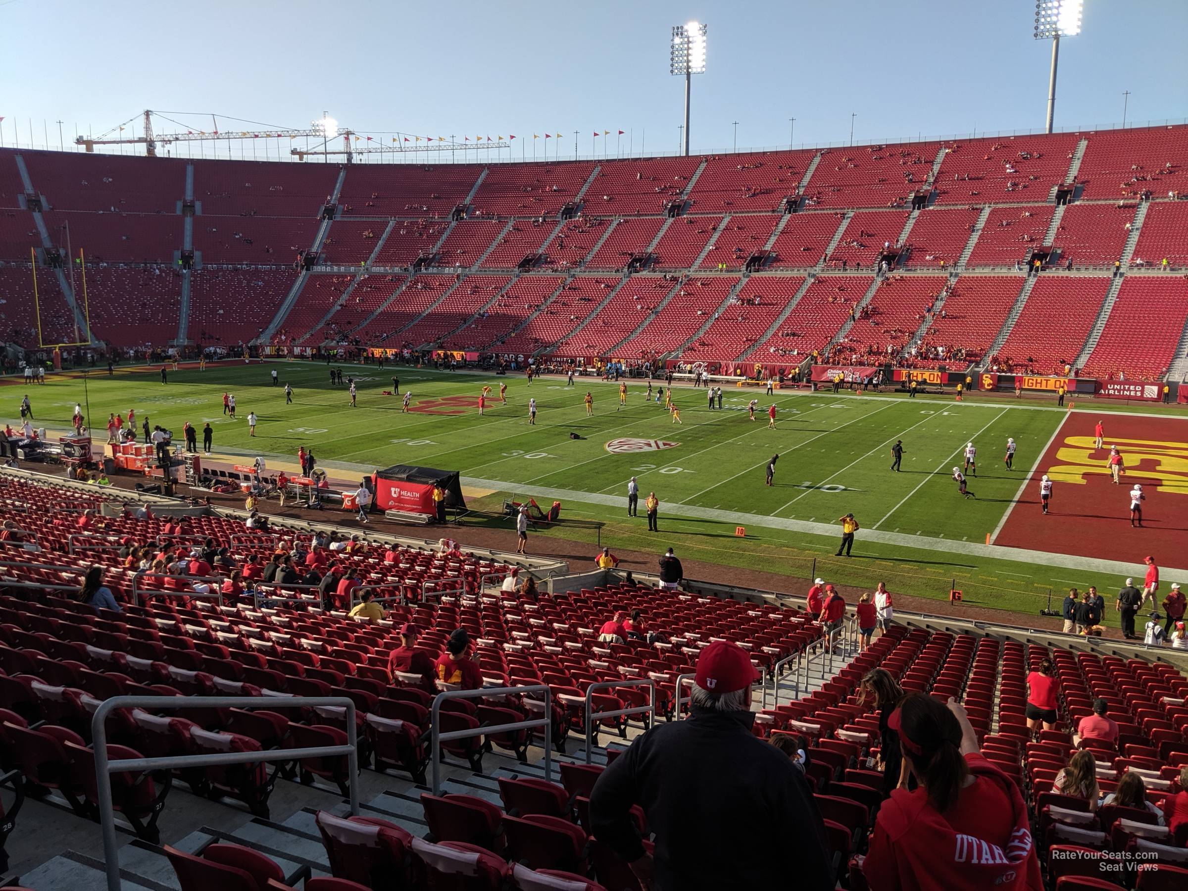 section 104a, row 32 seat view  for football - los angeles memorial coliseum