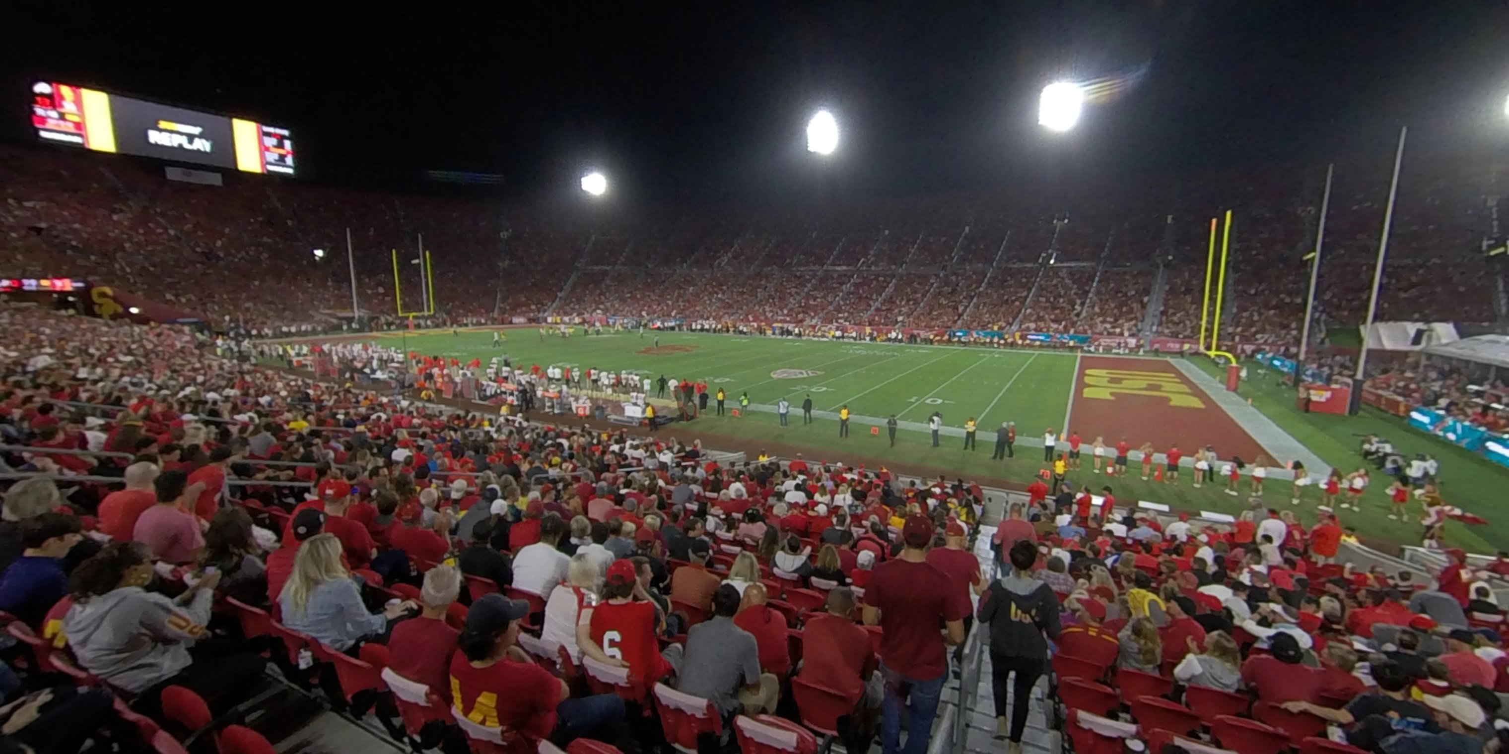 section 104a panoramic seat view  - los angeles memorial coliseum
