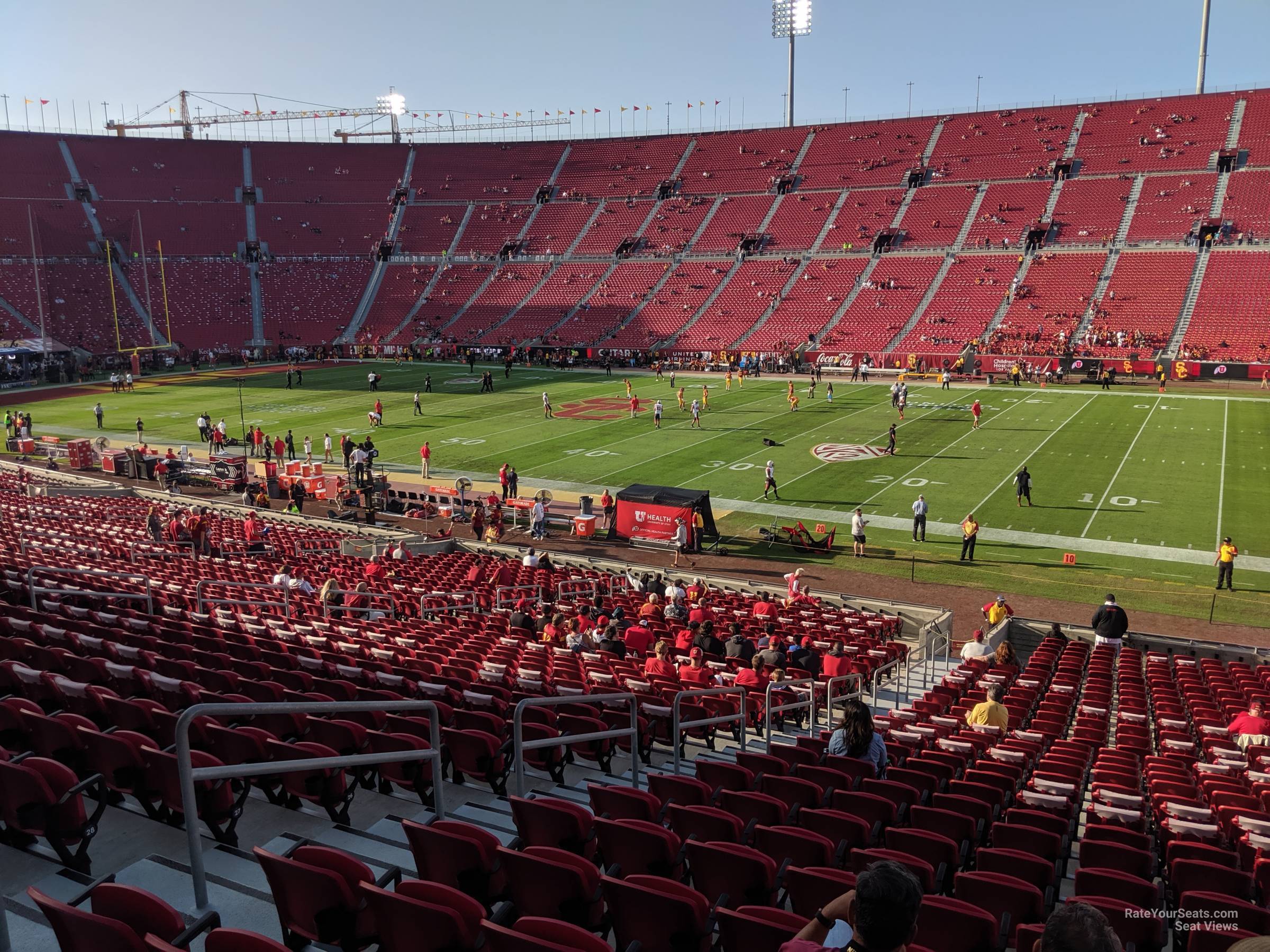 section 104b, row 32 seat view  for football - los angeles memorial coliseum