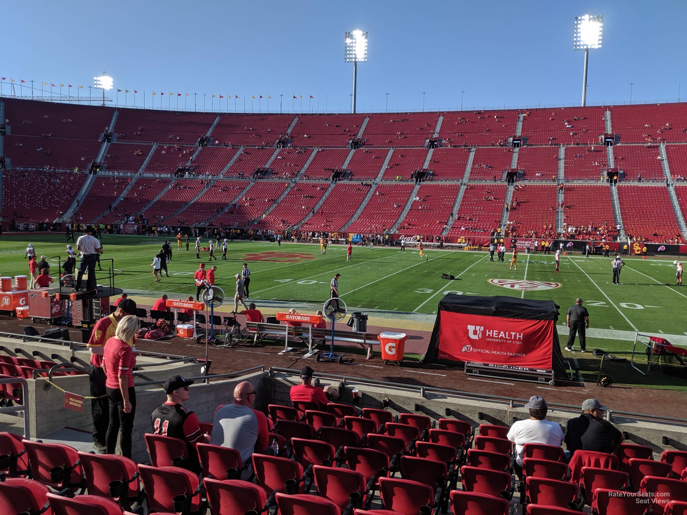 section 105b, row 11 seat view  for football - los angeles memorial coliseum