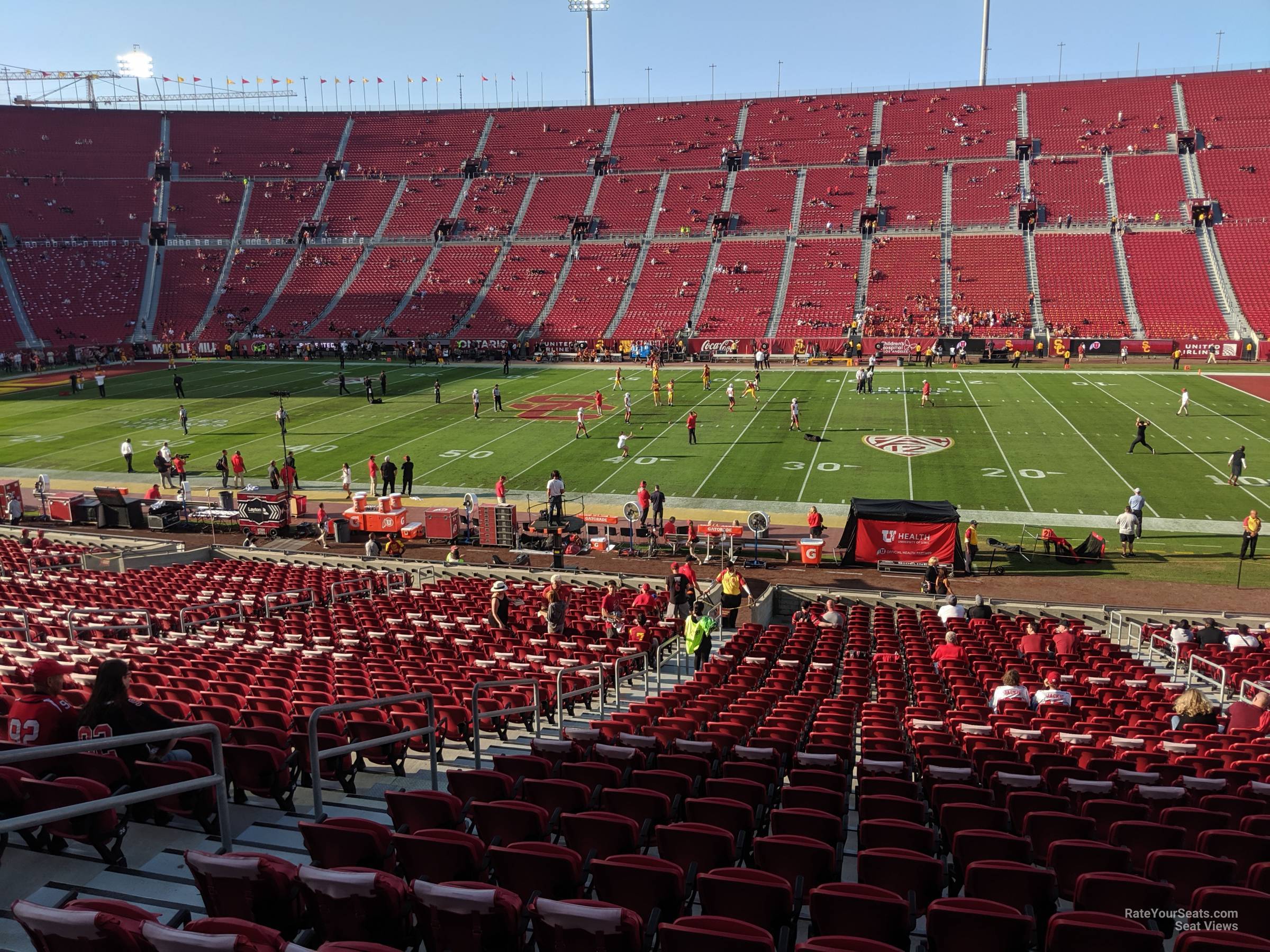 section 105b, row 32 seat view  for football - los angeles memorial coliseum