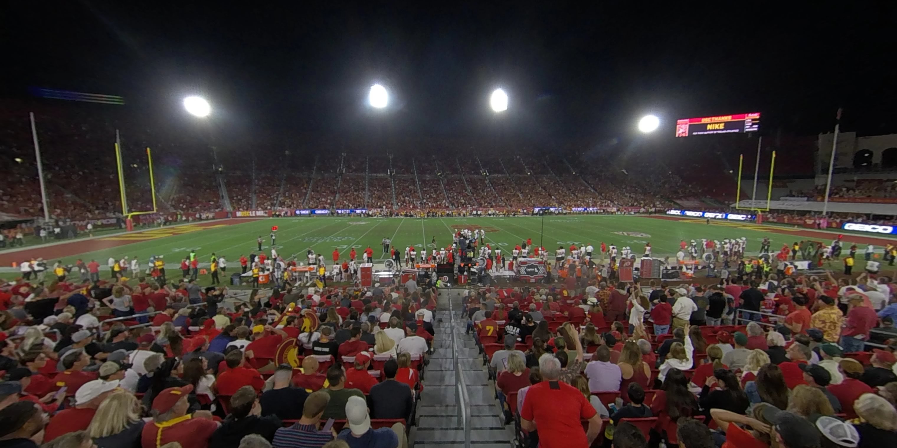 section 107a panoramic seat view  - los angeles memorial coliseum