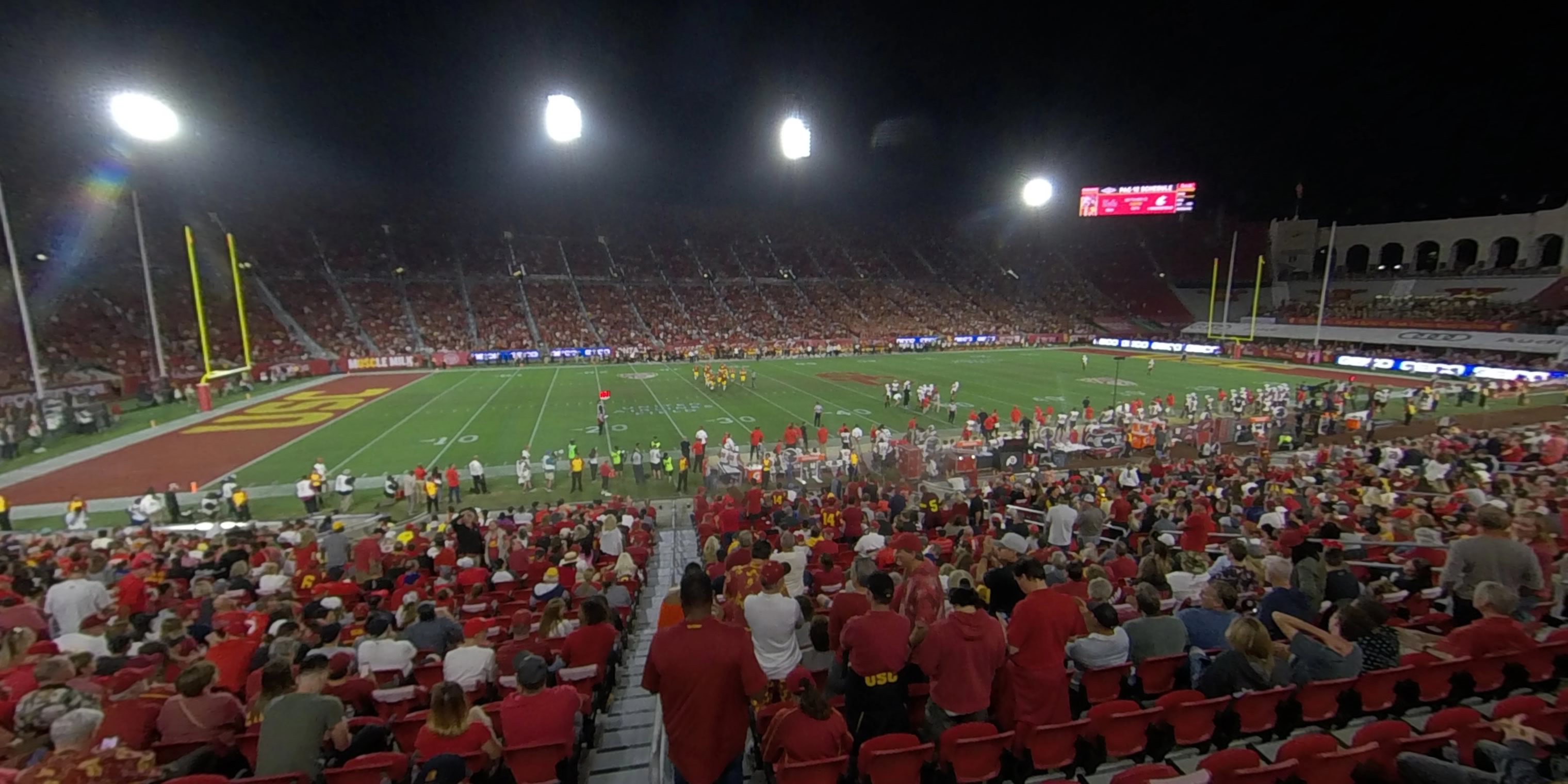 section 108a panoramic seat view  - los angeles memorial coliseum