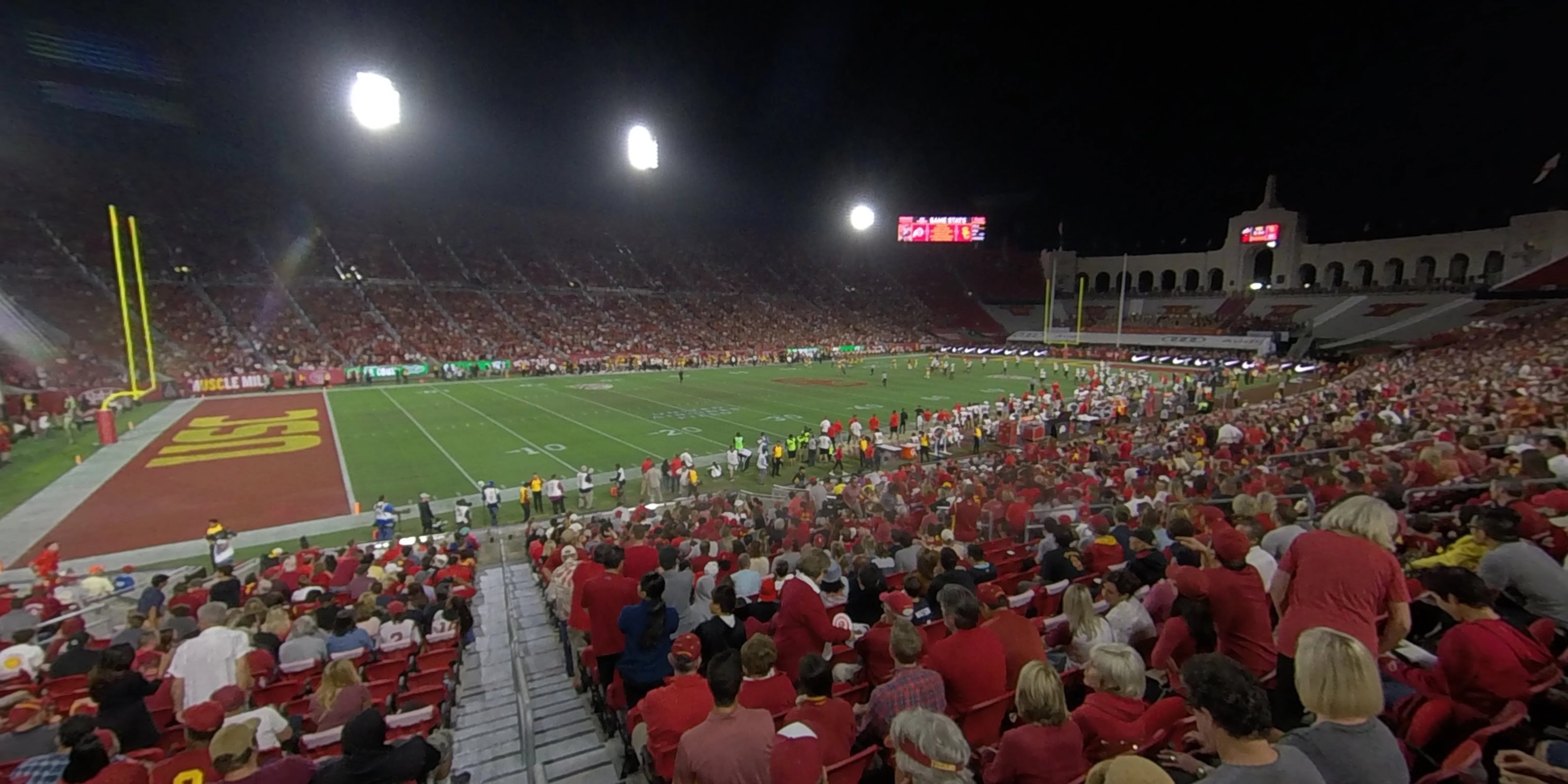 section 109a panoramic seat view  - los angeles memorial coliseum