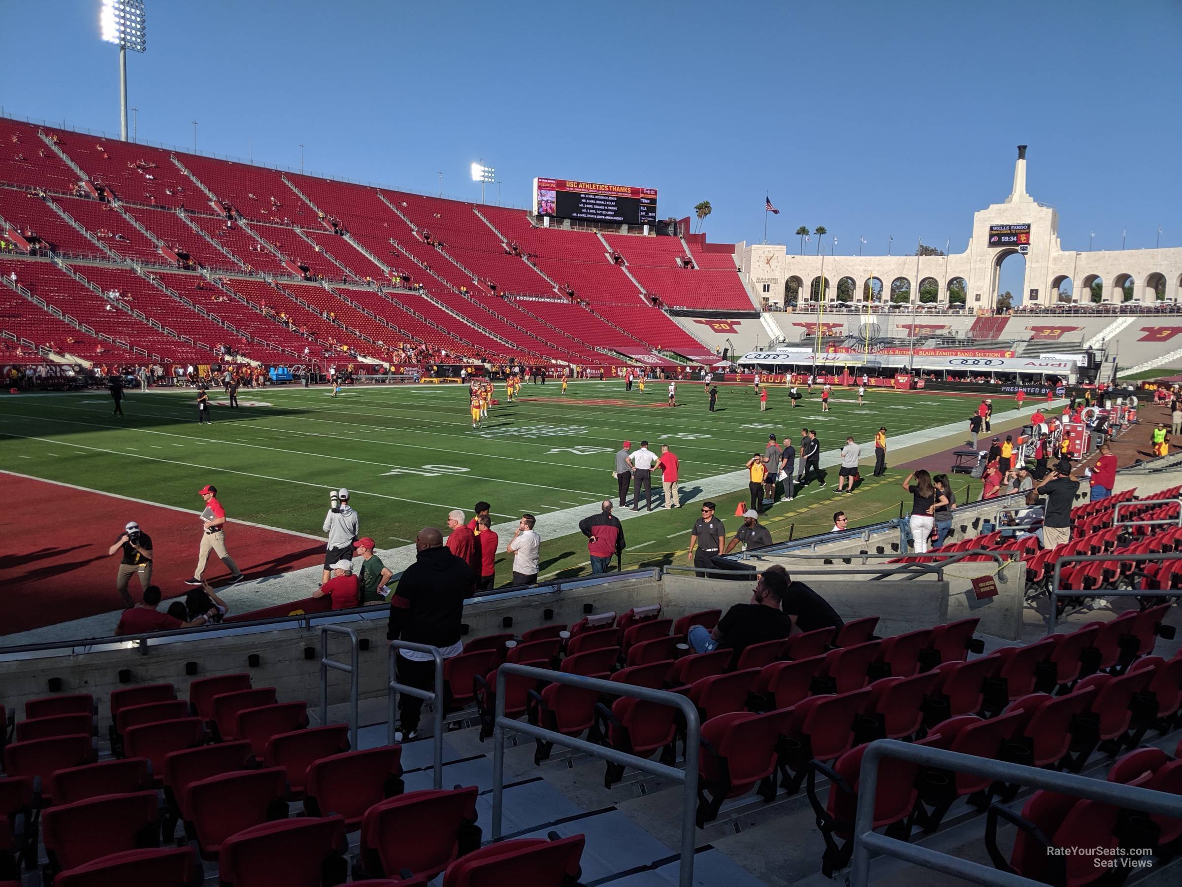 section 110b, row 11 seat view  for football - los angeles memorial coliseum