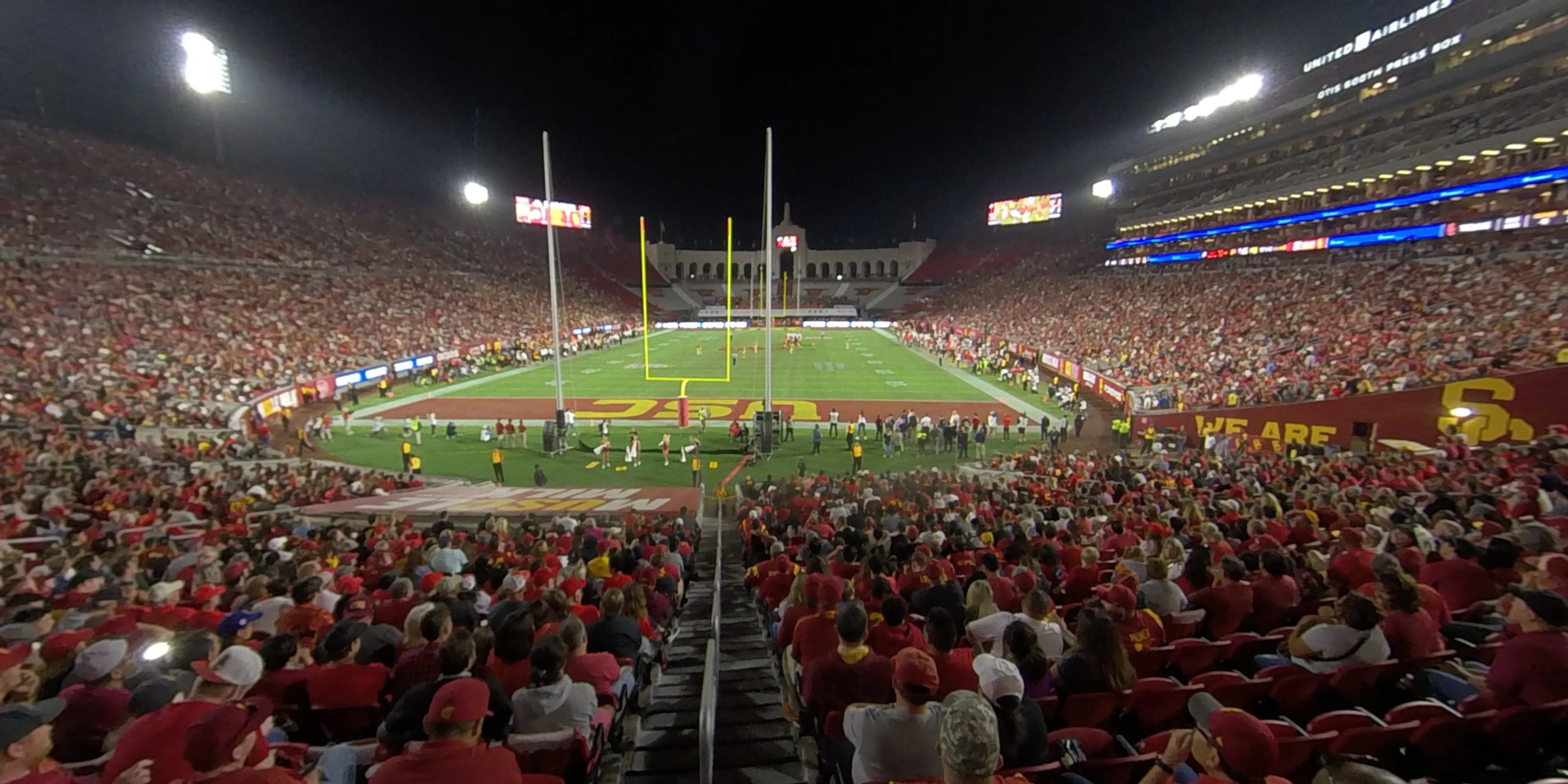 section 113 panoramic seat view  - los angeles memorial coliseum