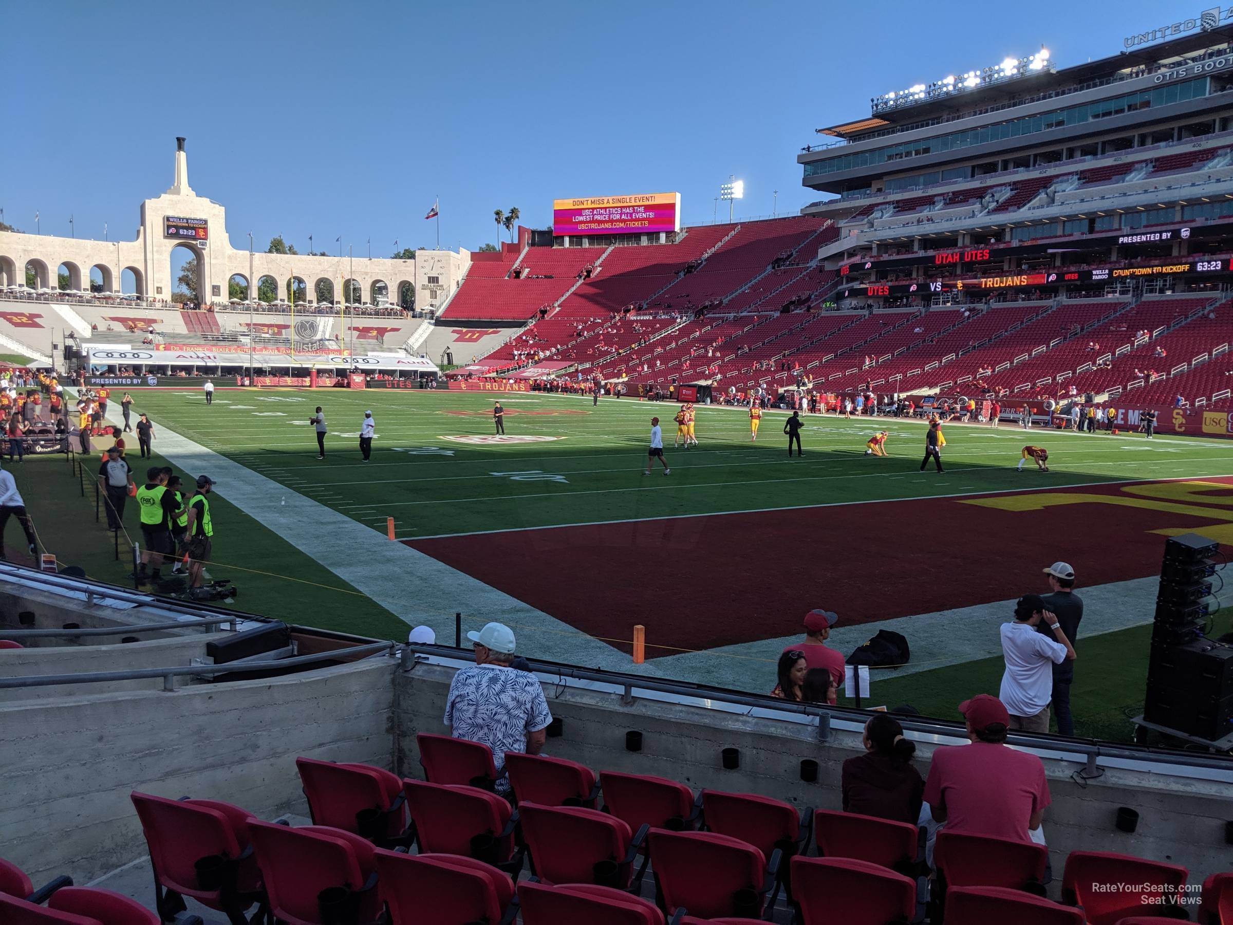section 117, row 7 seat view  - los angeles memorial coliseum