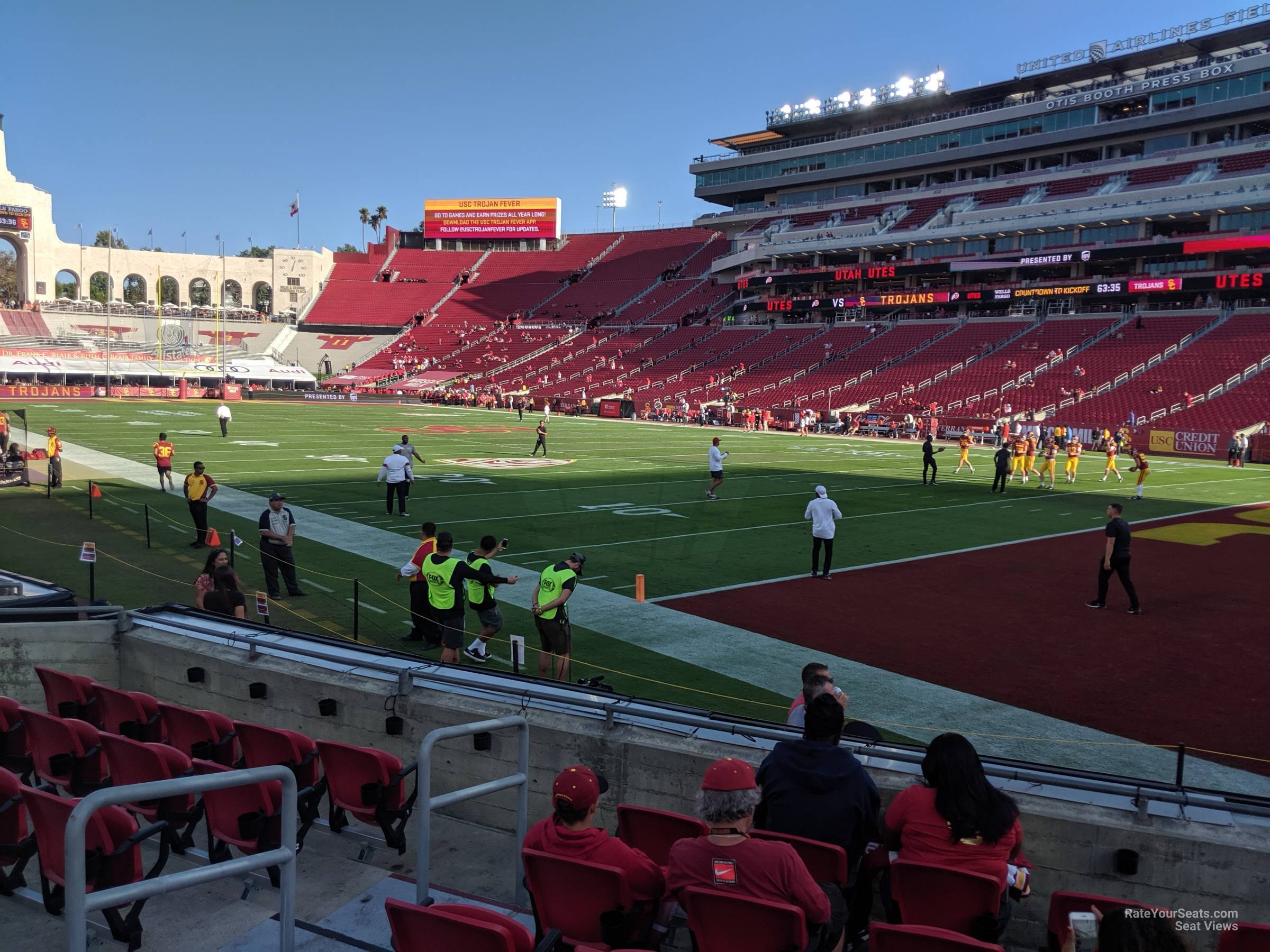 section 118a, row 7 seat view  for football - los angeles memorial coliseum