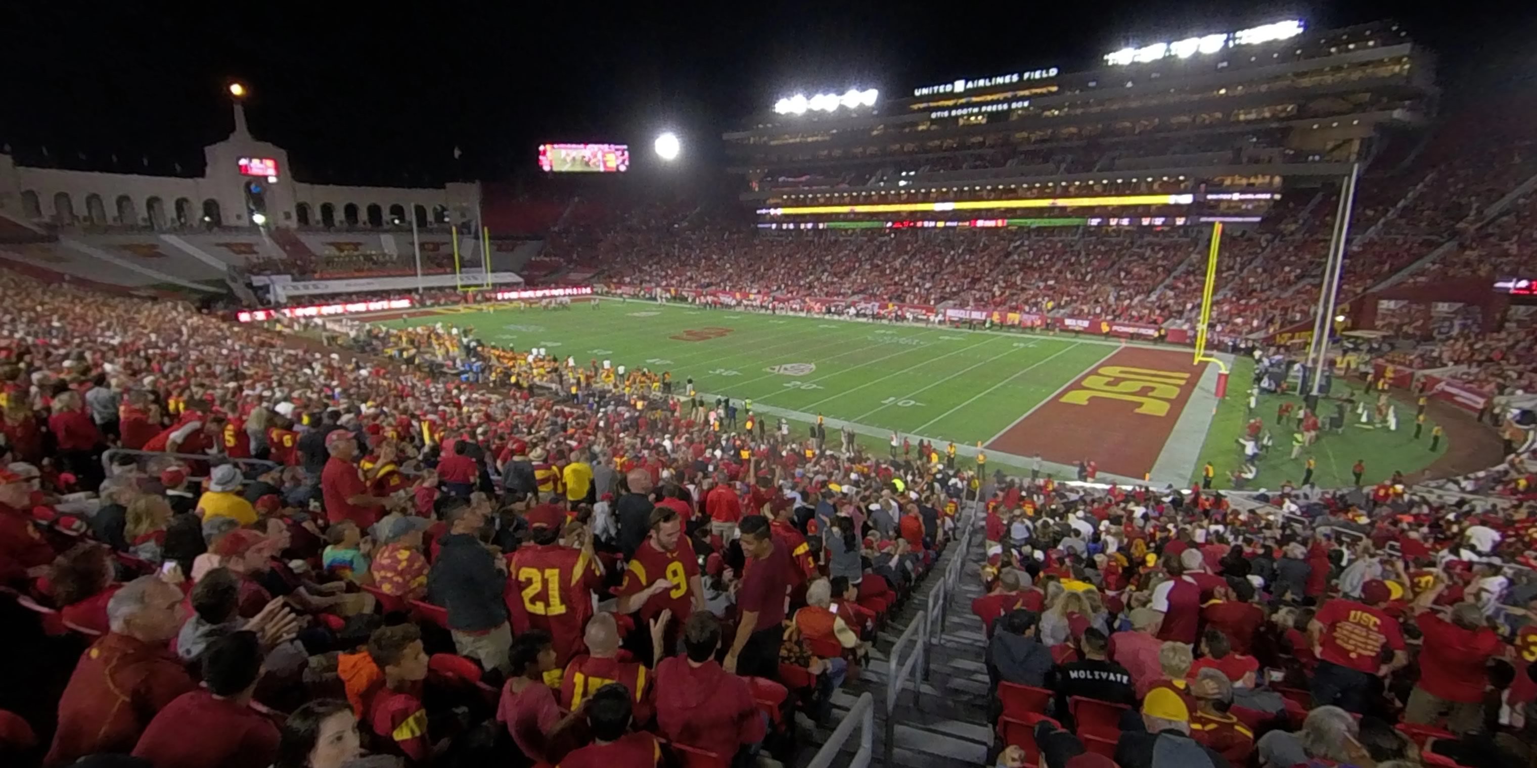 section 118b panoramic seat view  - los angeles memorial coliseum