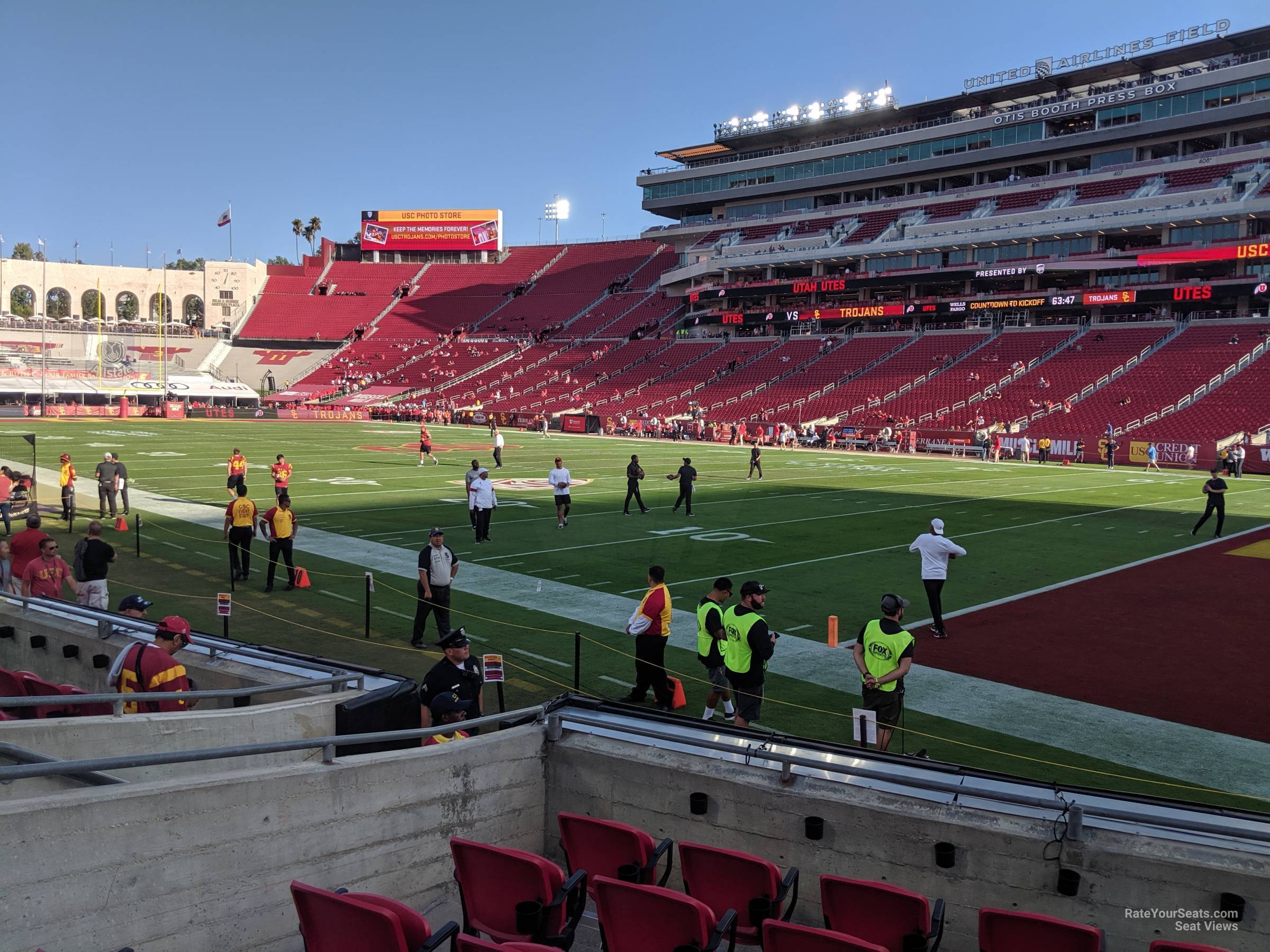 section 118b, row 7 seat view  for football - los angeles memorial coliseum