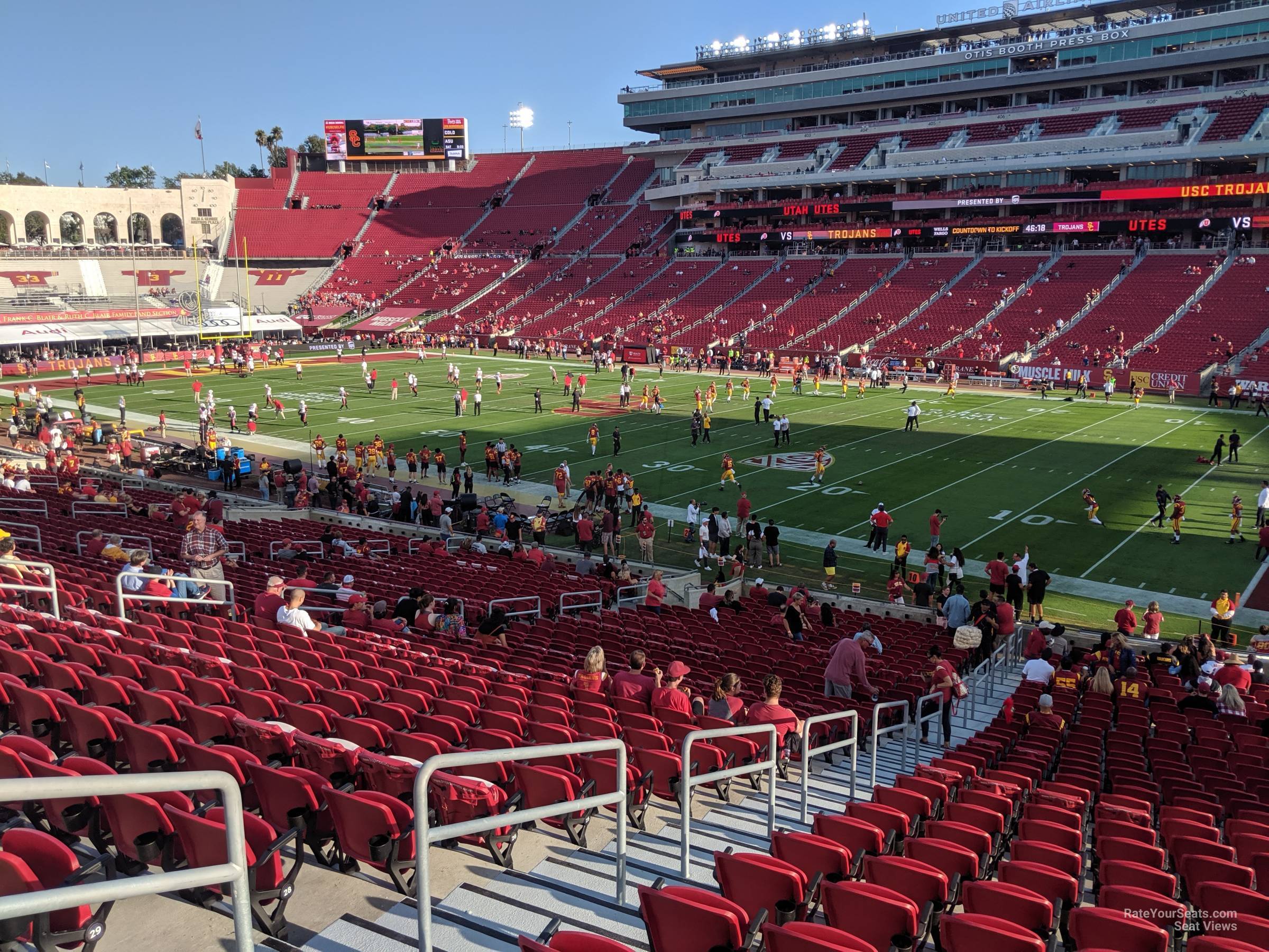 section 119a, row 32 seat view for football - los angeles memorial coliseum