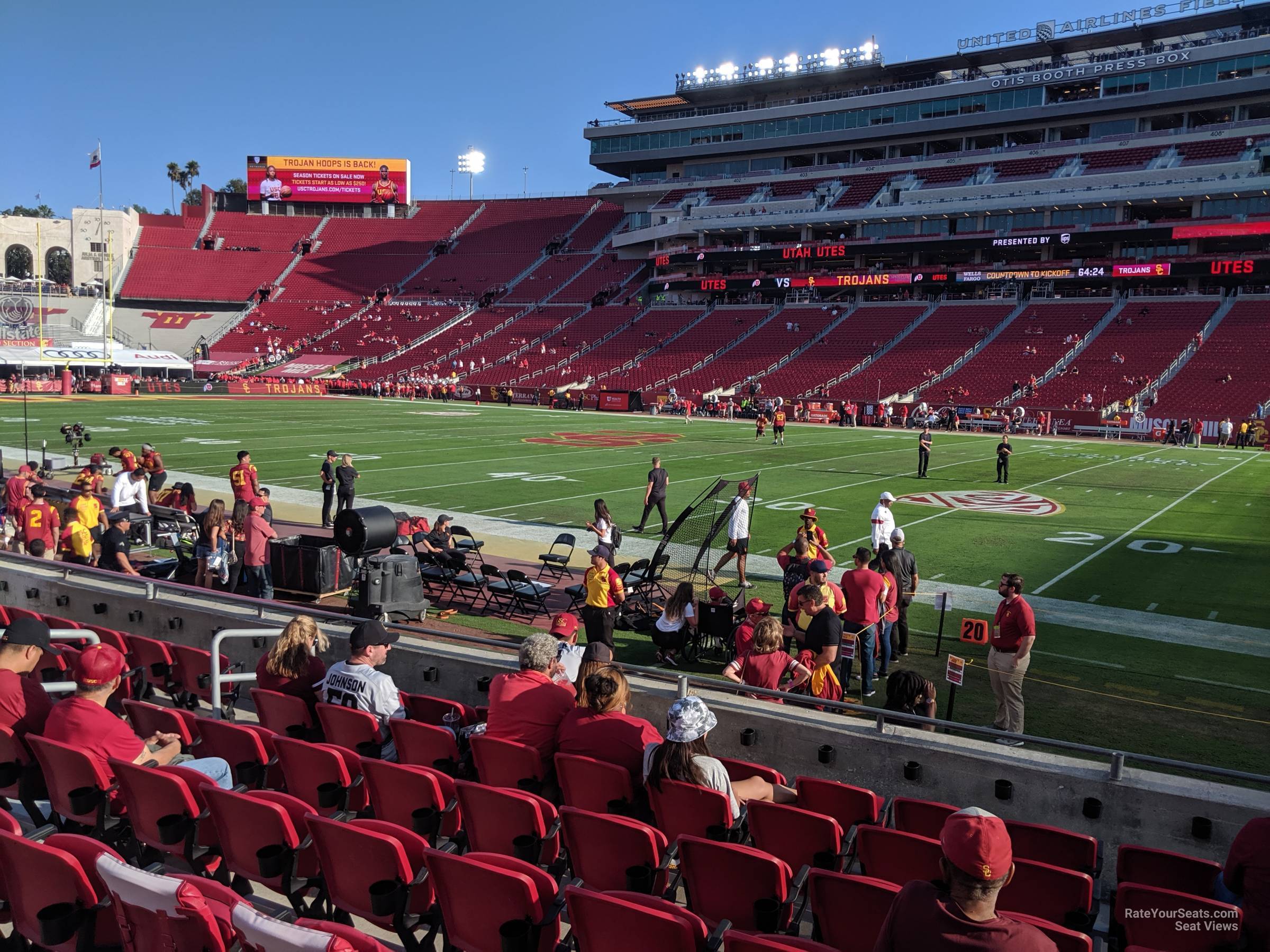 section 120a, row 7 seat view  for football - los angeles memorial coliseum