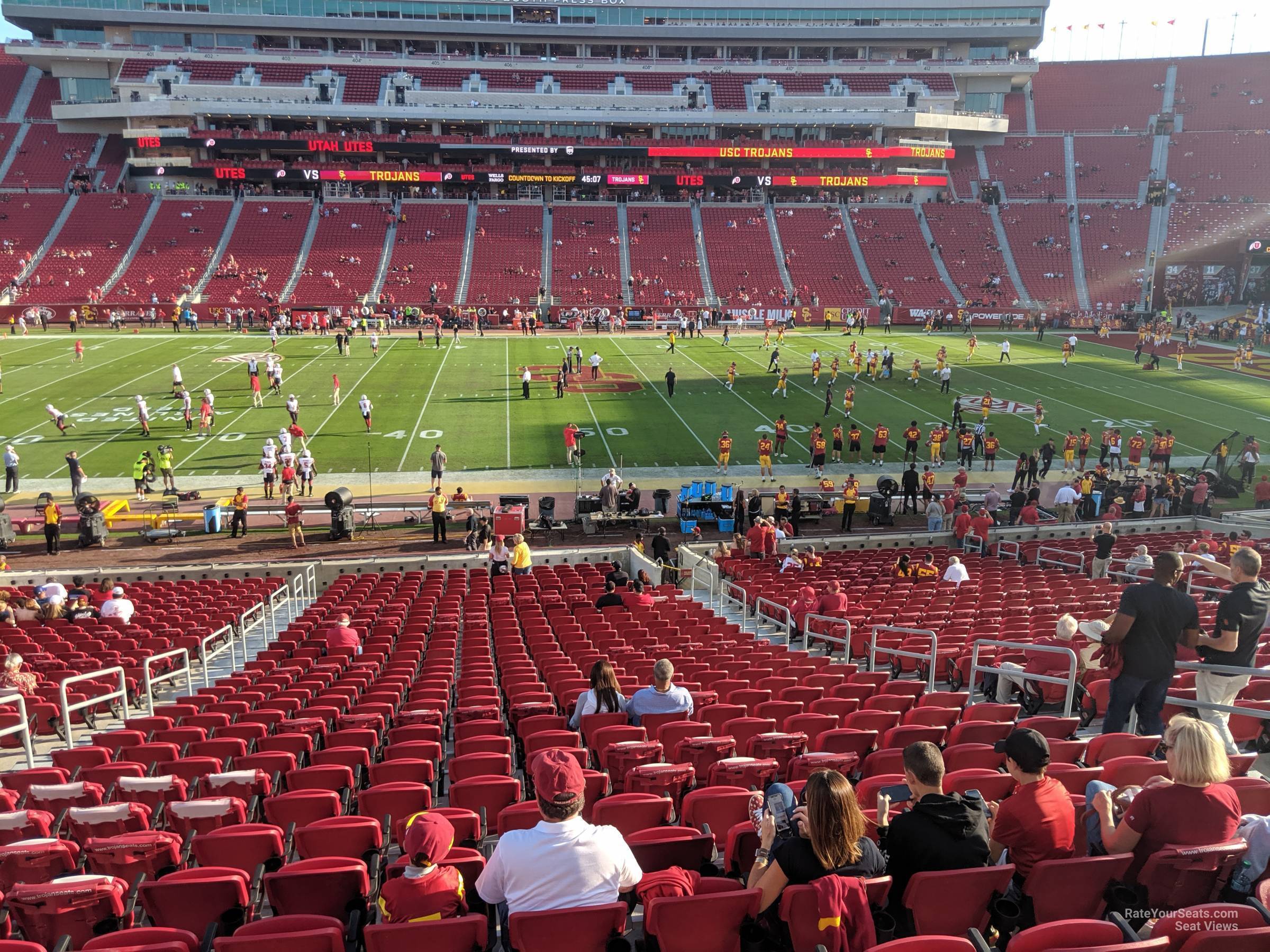 section 122a, row 32 seat view  for football - los angeles memorial coliseum