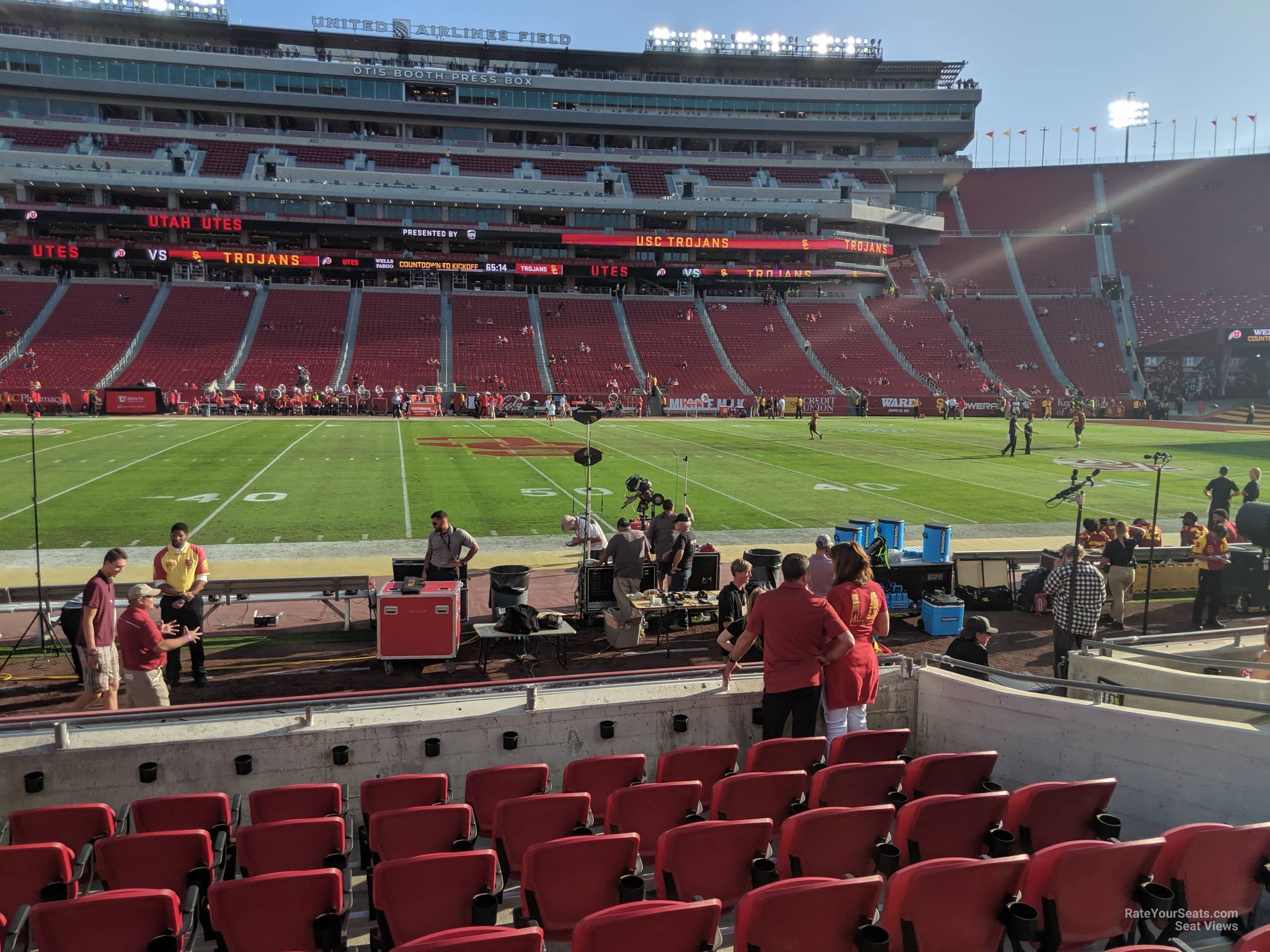 section 122a, row 7 seat view  for football - los angeles memorial coliseum