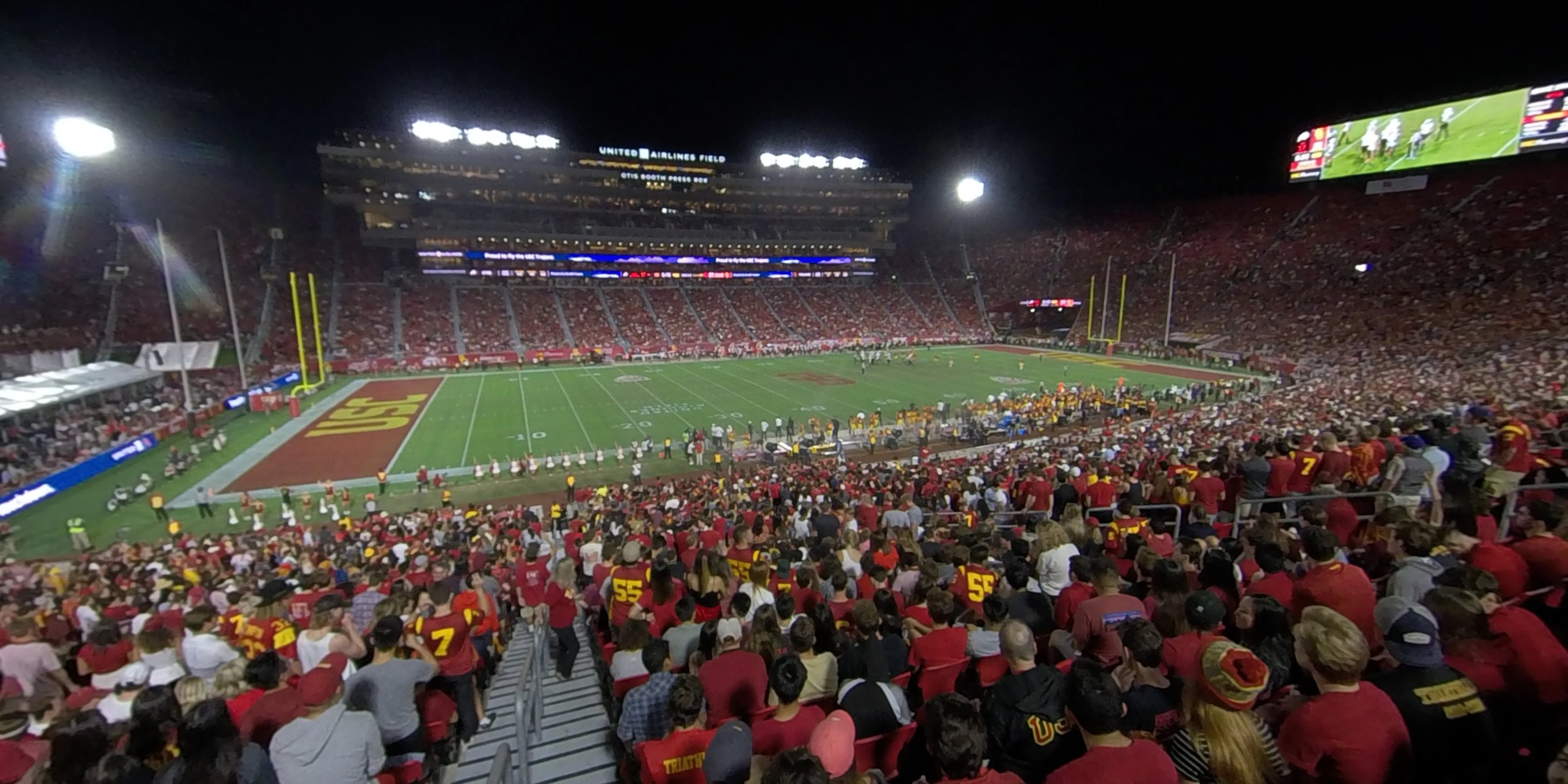 section 123b panoramic seat view  - los angeles memorial coliseum