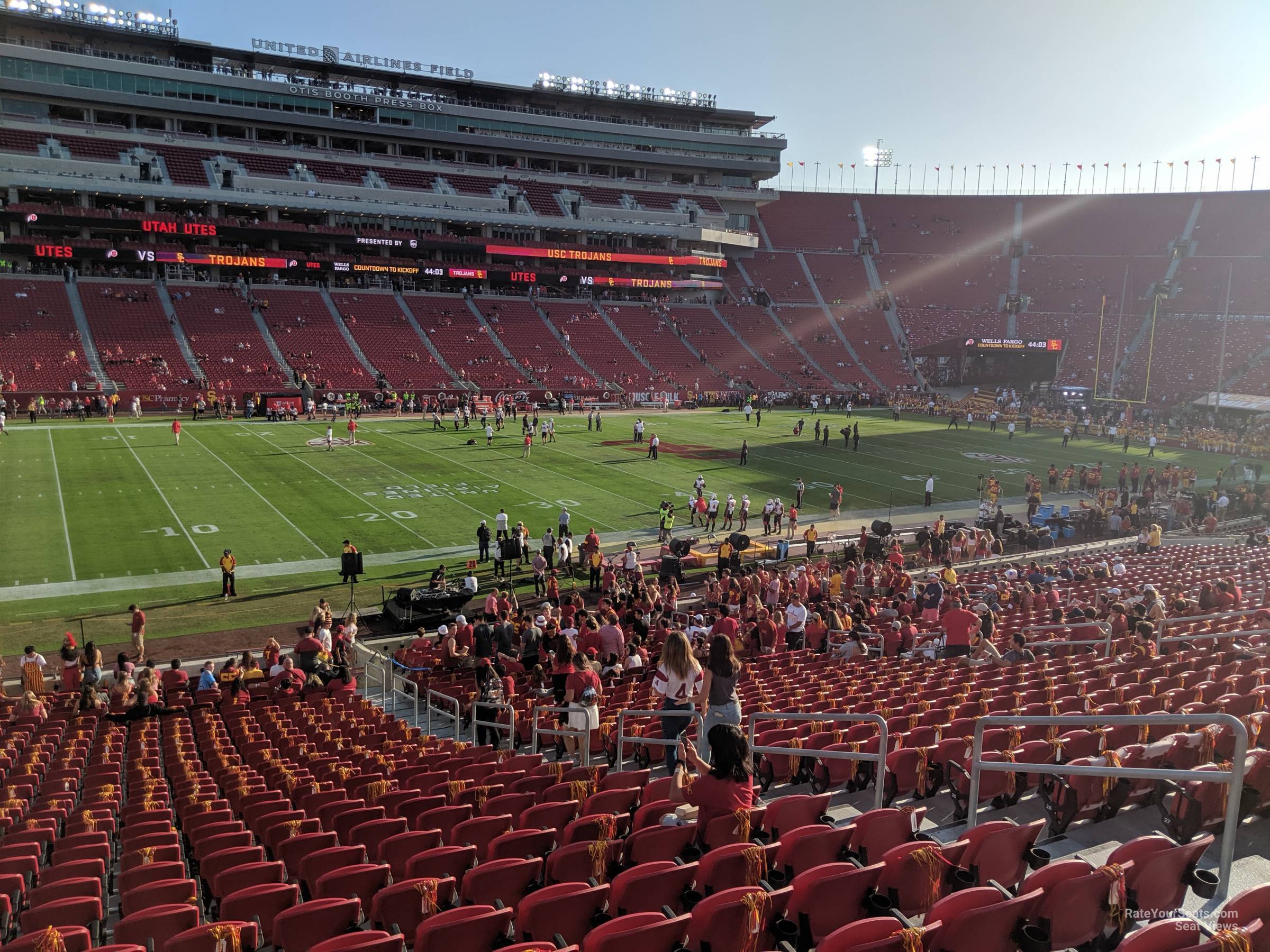 section 124a, row 32 seat view  for football - los angeles memorial coliseum