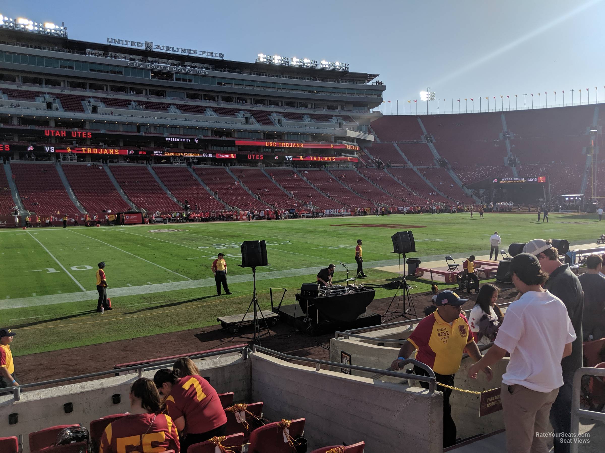 section 124a, row 7 seat view  for football - los angeles memorial coliseum
