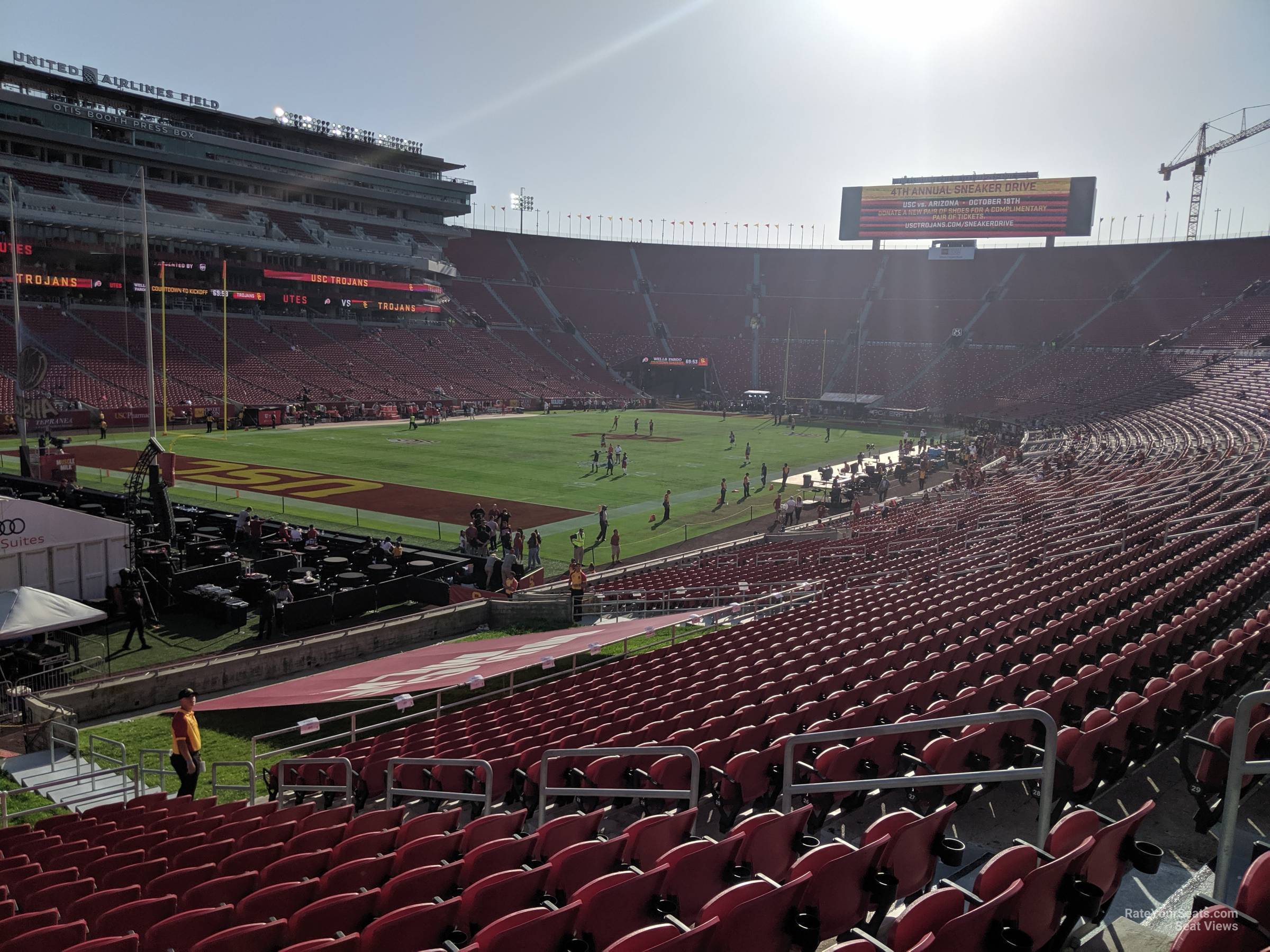 section 128, row 32 seat view  - los angeles memorial coliseum