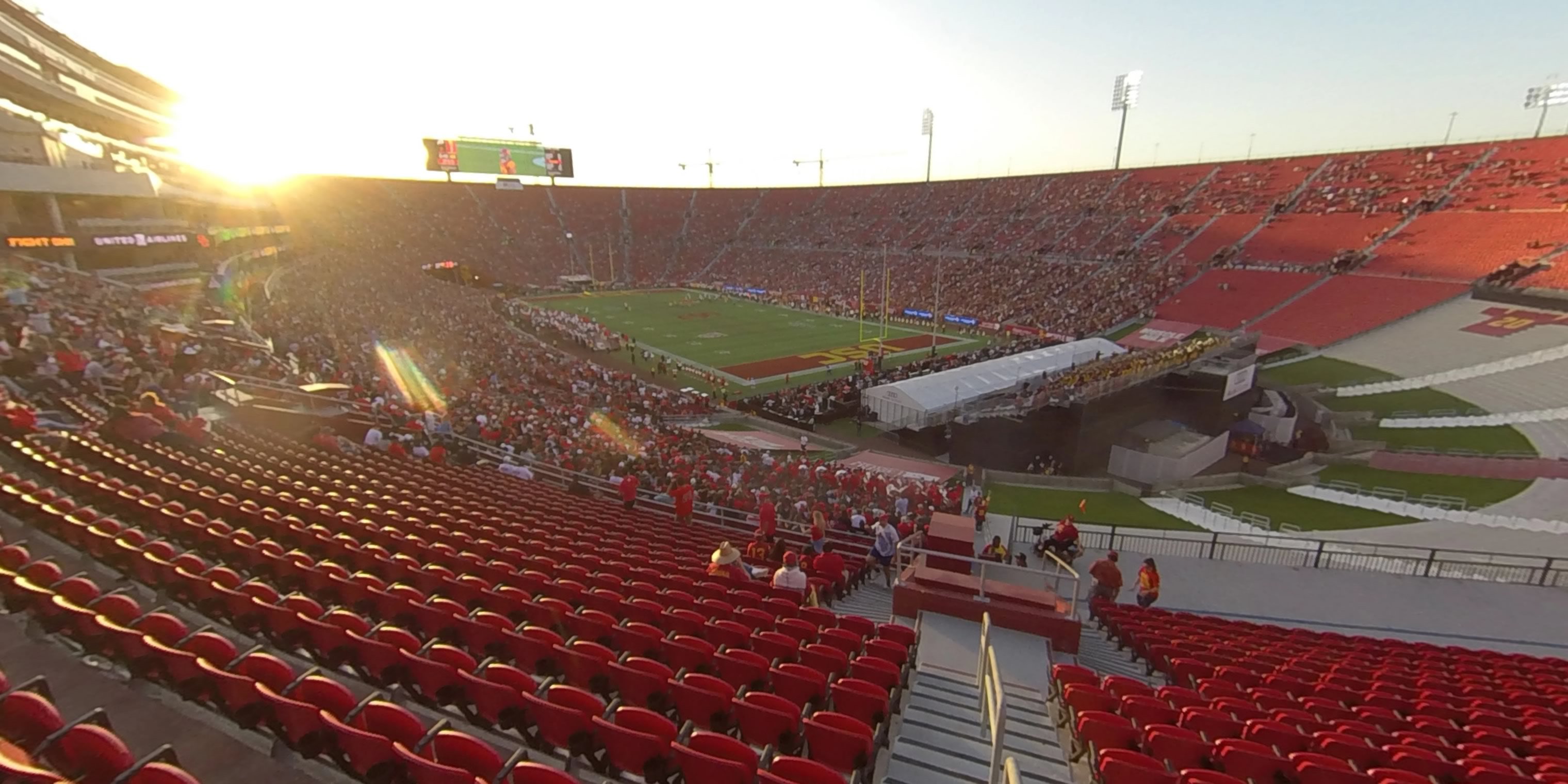 section 200 panoramic seat view  - los angeles memorial coliseum