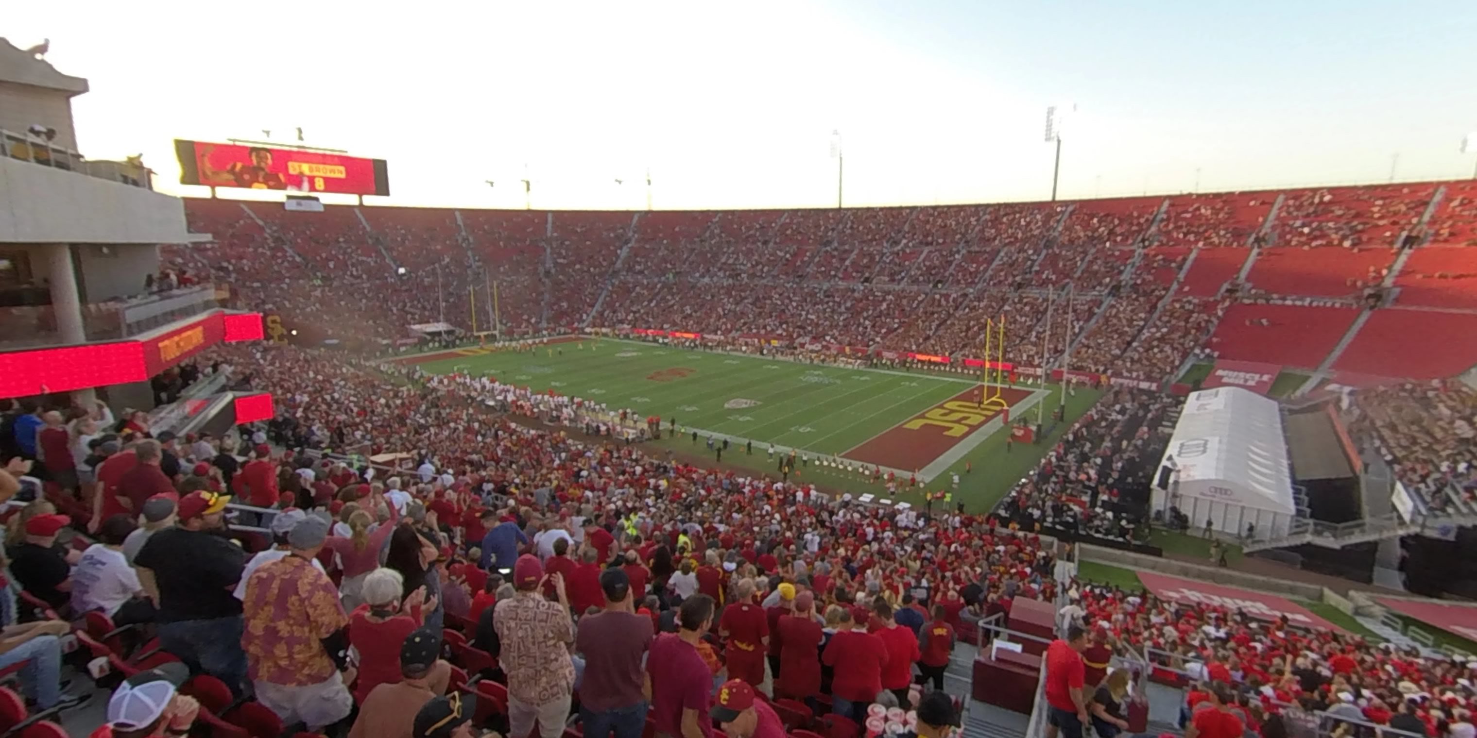 section 202 panoramic seat view  - los angeles memorial coliseum