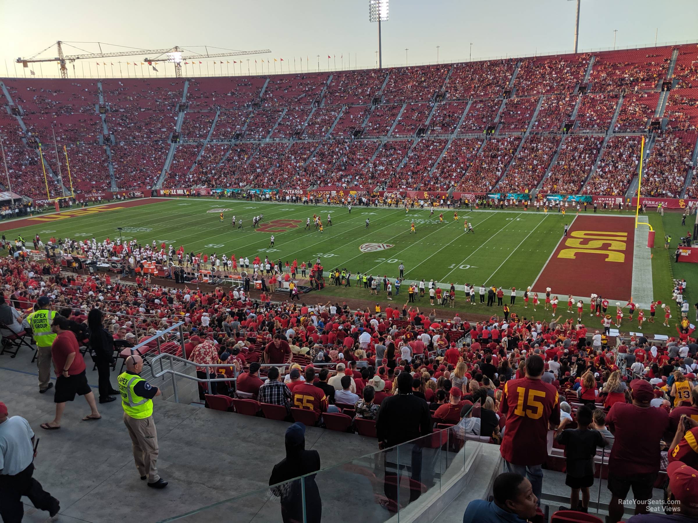 section 204a, row 7 seat view  for football - los angeles memorial coliseum