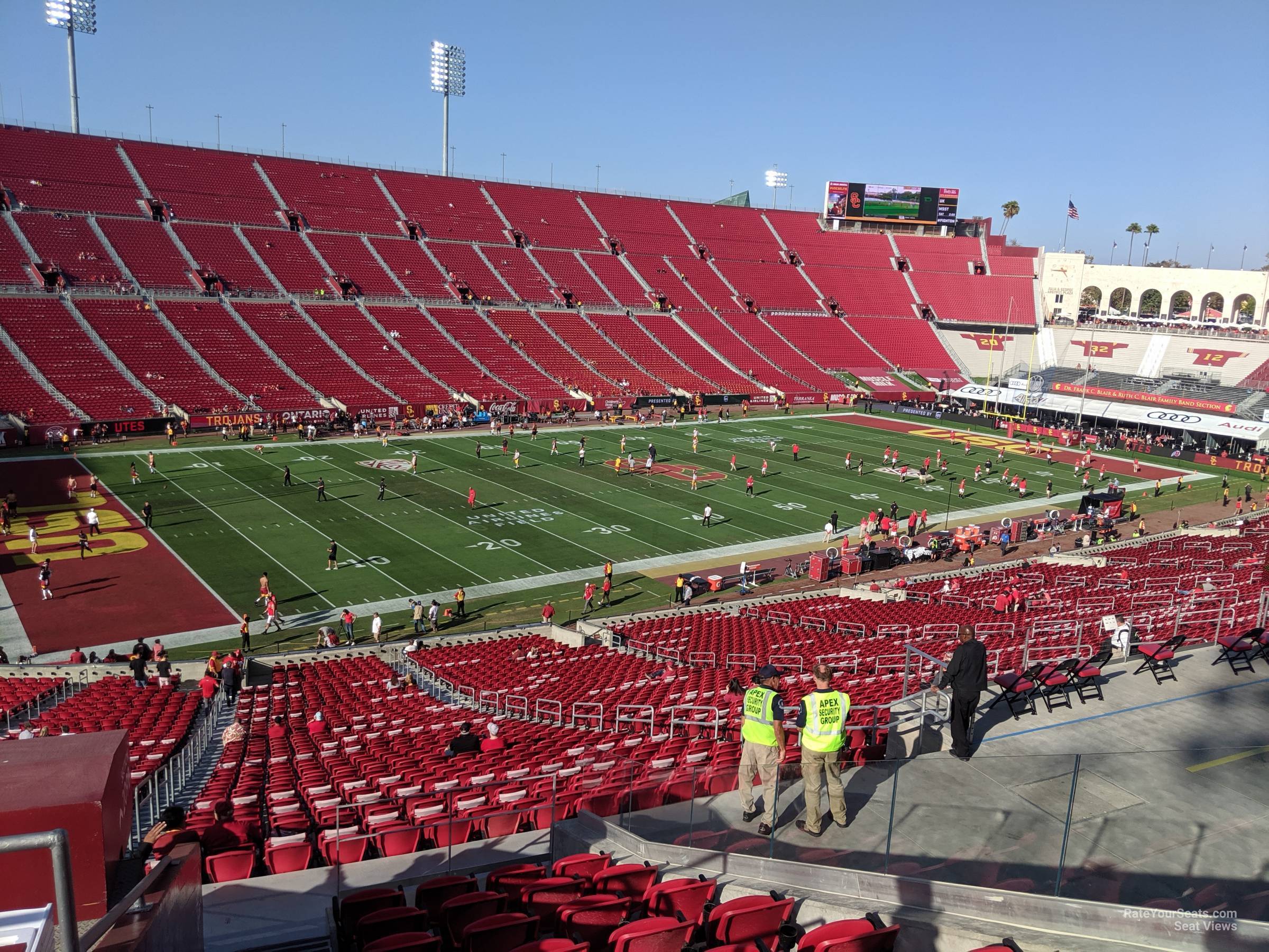 section 209b, row 10 seat view  for football - los angeles memorial coliseum