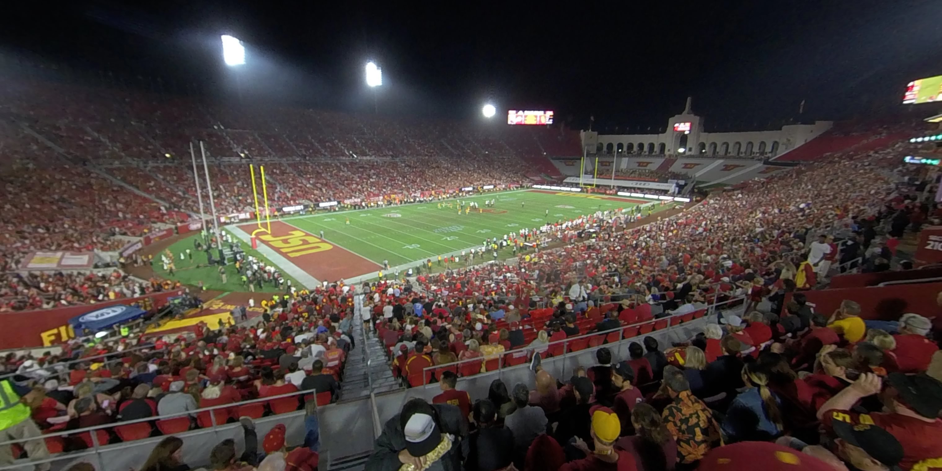 section 210a panoramic seat view  - los angeles memorial coliseum