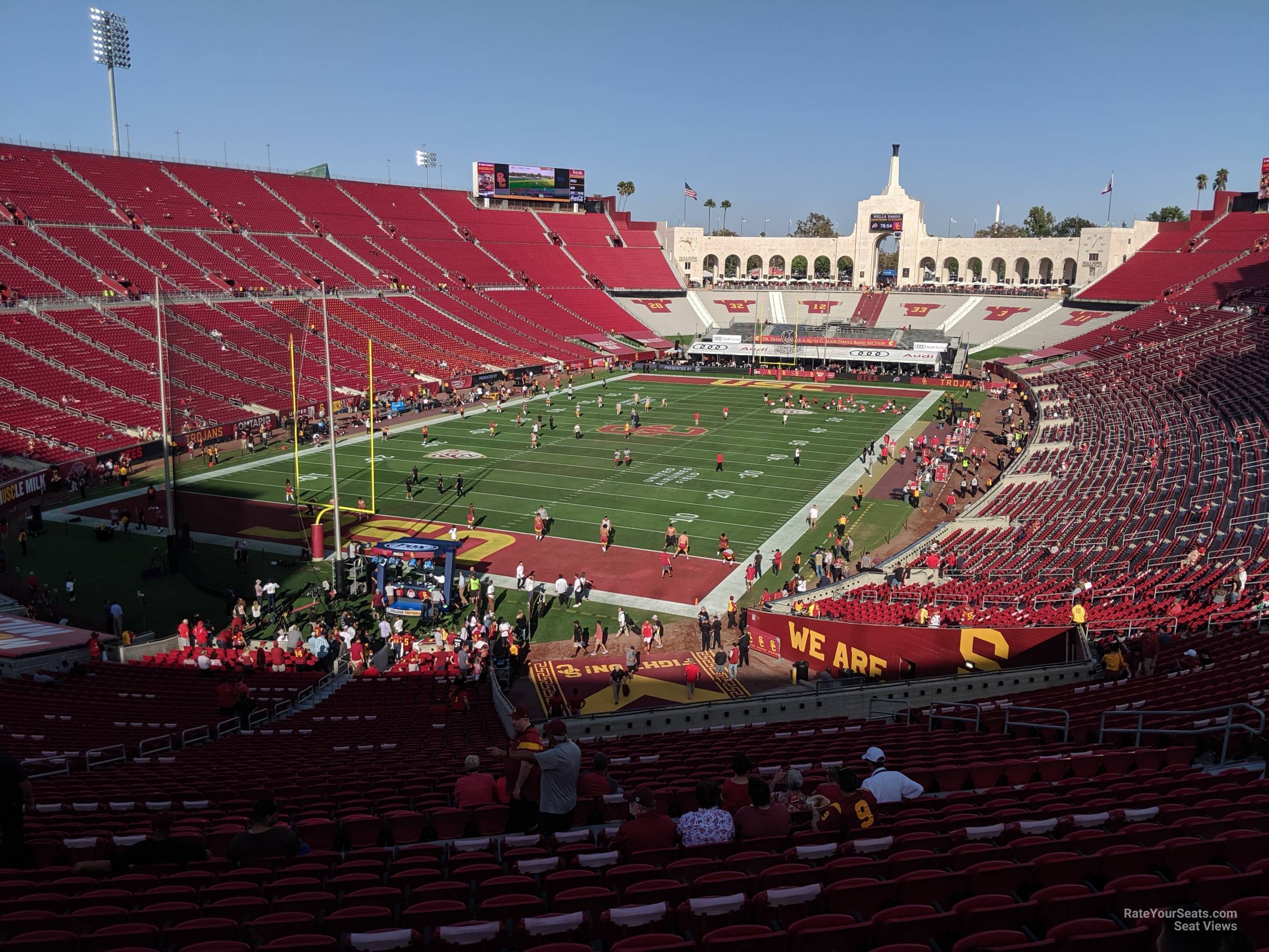 section 212, row 15 seat view for football - los angeles memorial coliseum