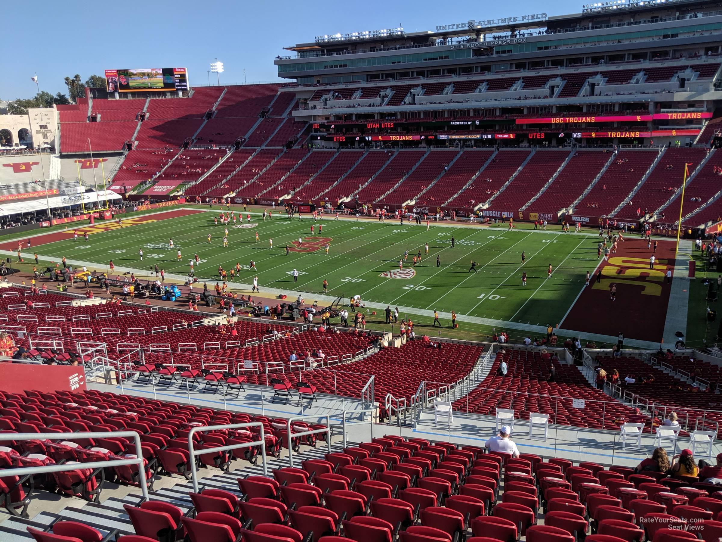 section 219a, row 15 seat view  for football - los angeles memorial coliseum