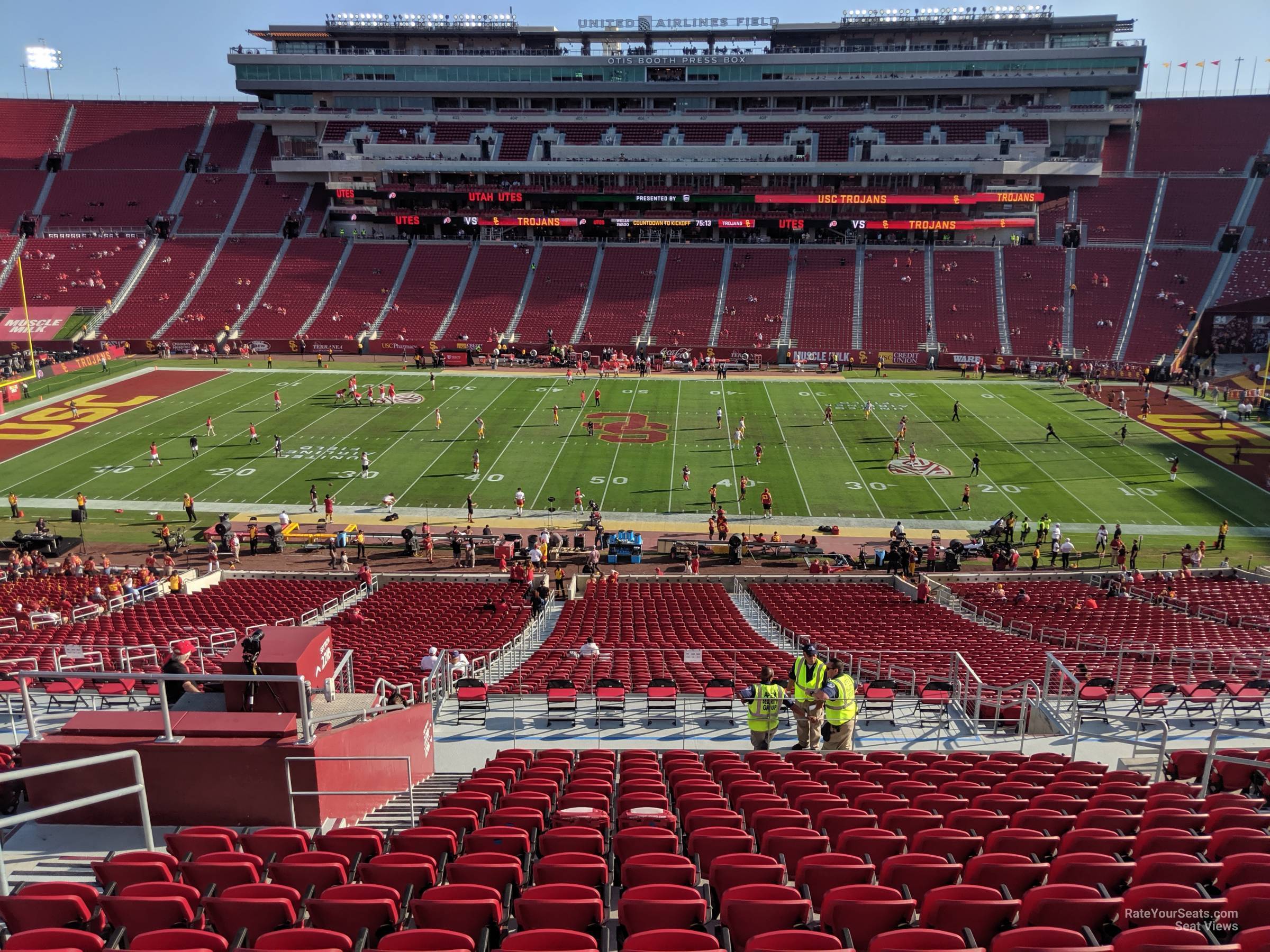 section 221b, row 15 seat view  for football - los angeles memorial coliseum