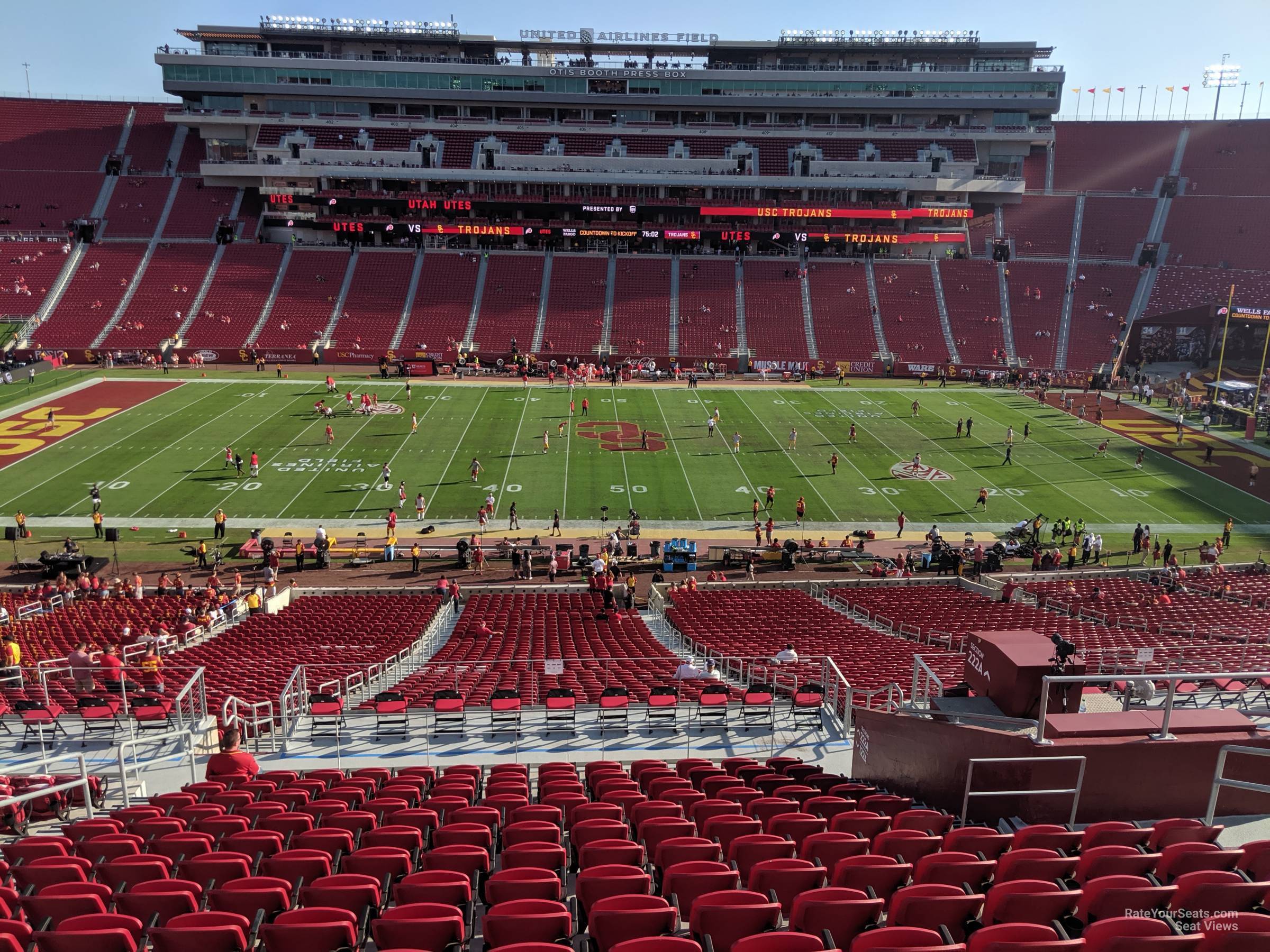 section 222a, row 15 seat view  for football - los angeles memorial coliseum