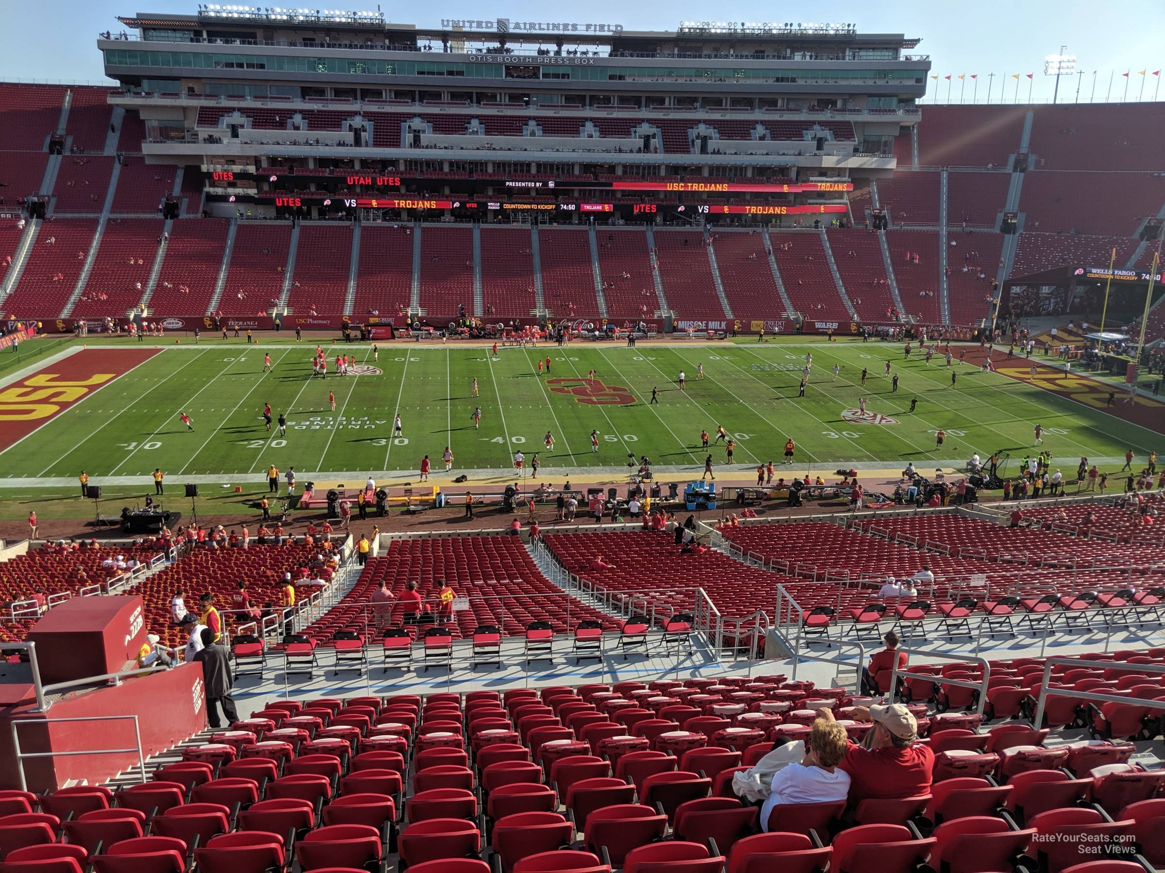 section 222b, row 15 seat view  for football - los angeles memorial coliseum