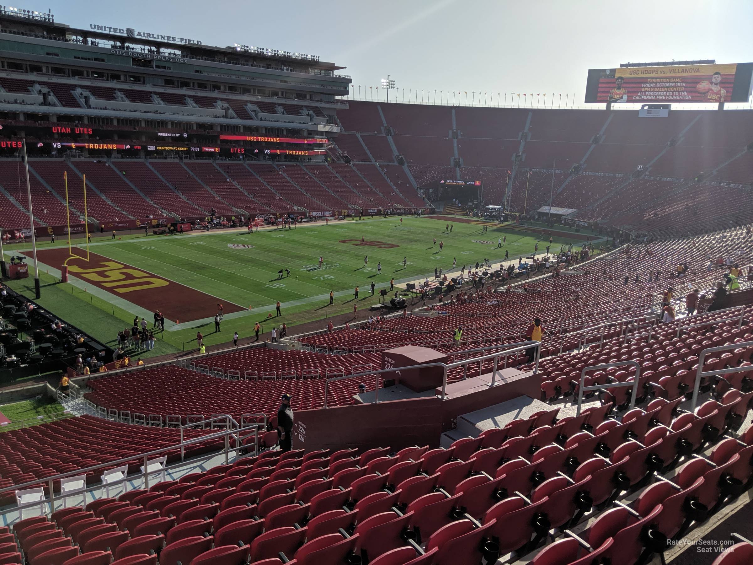 section 226, row 15 seat view  for football - los angeles memorial coliseum