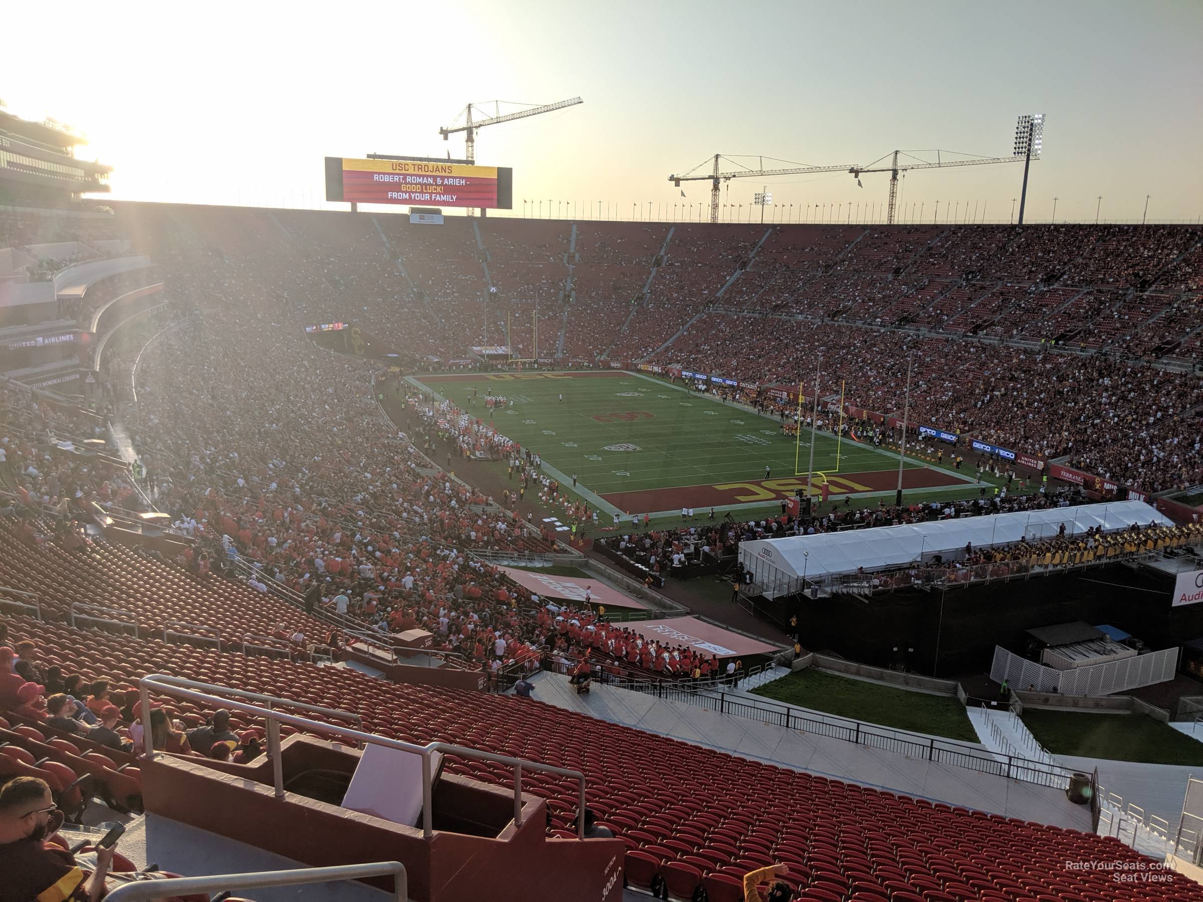 section 300a, row 12 seat view  - los angeles memorial coliseum