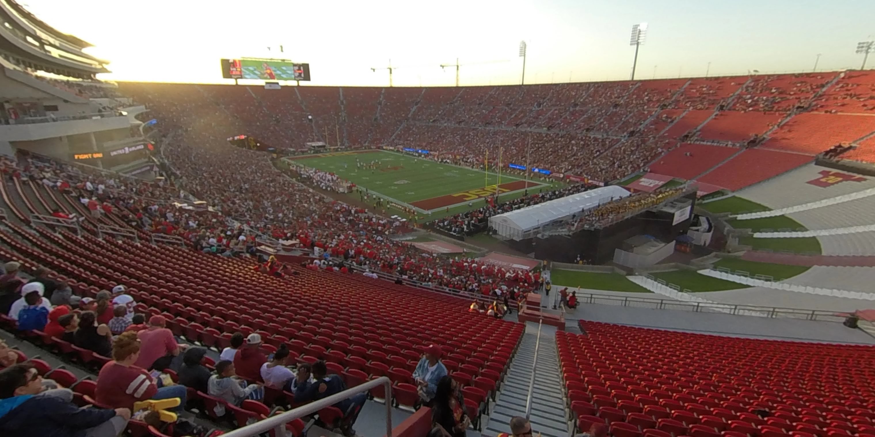 section 300b panoramic seat view  - los angeles memorial coliseum