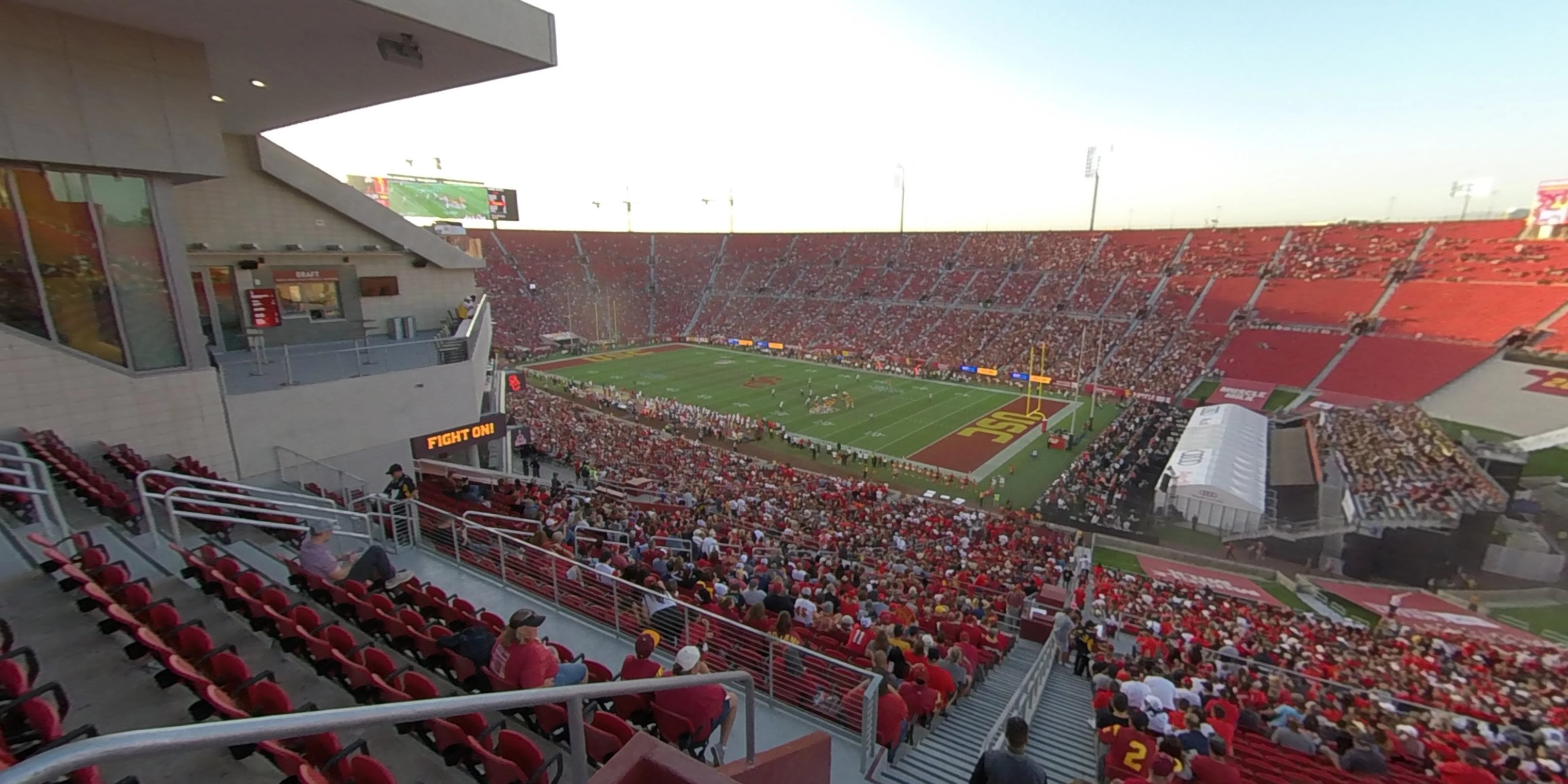 section 302 panoramic seat view  - los angeles memorial coliseum