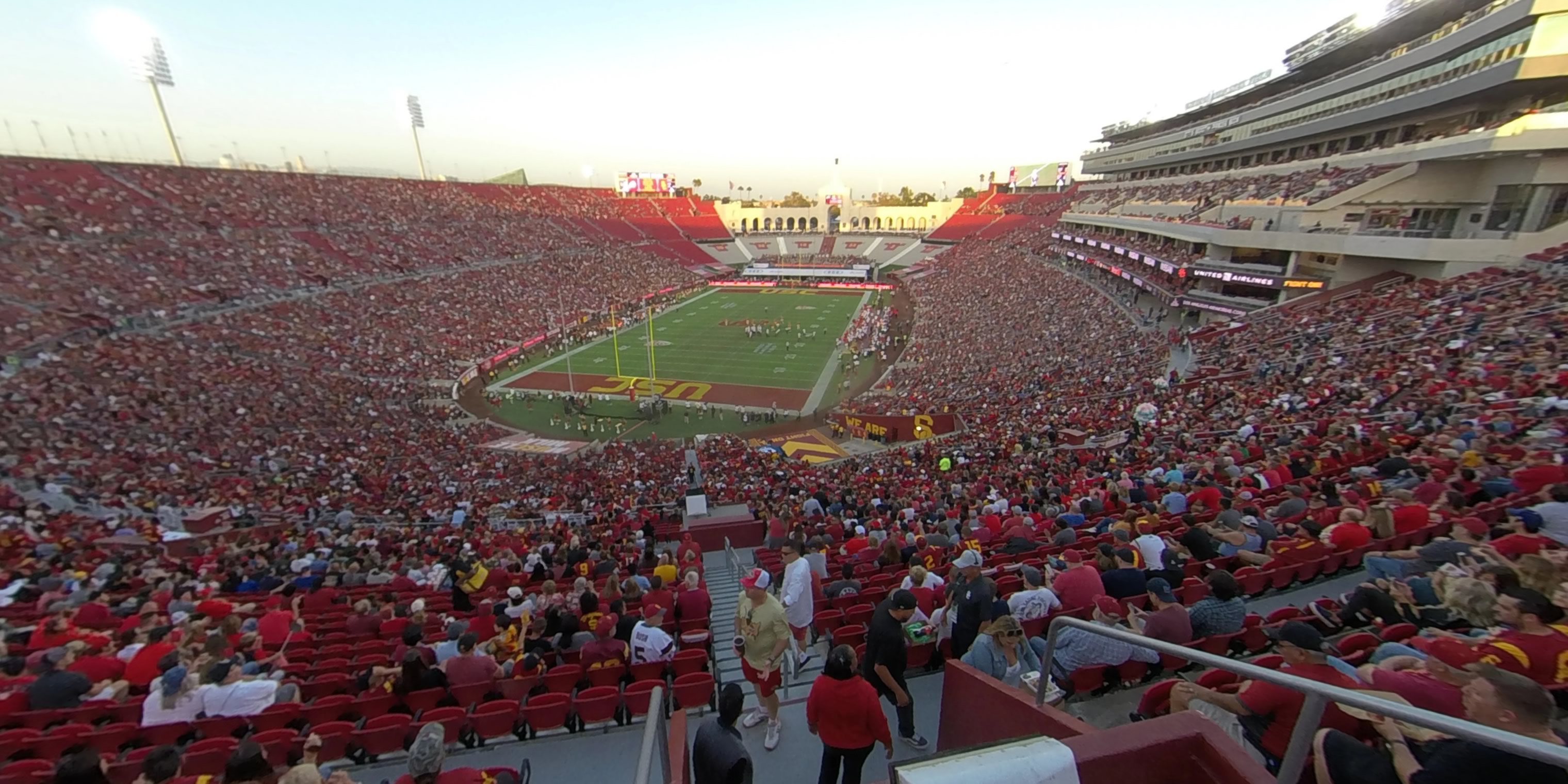 section 312 panoramic seat view  - los angeles memorial coliseum