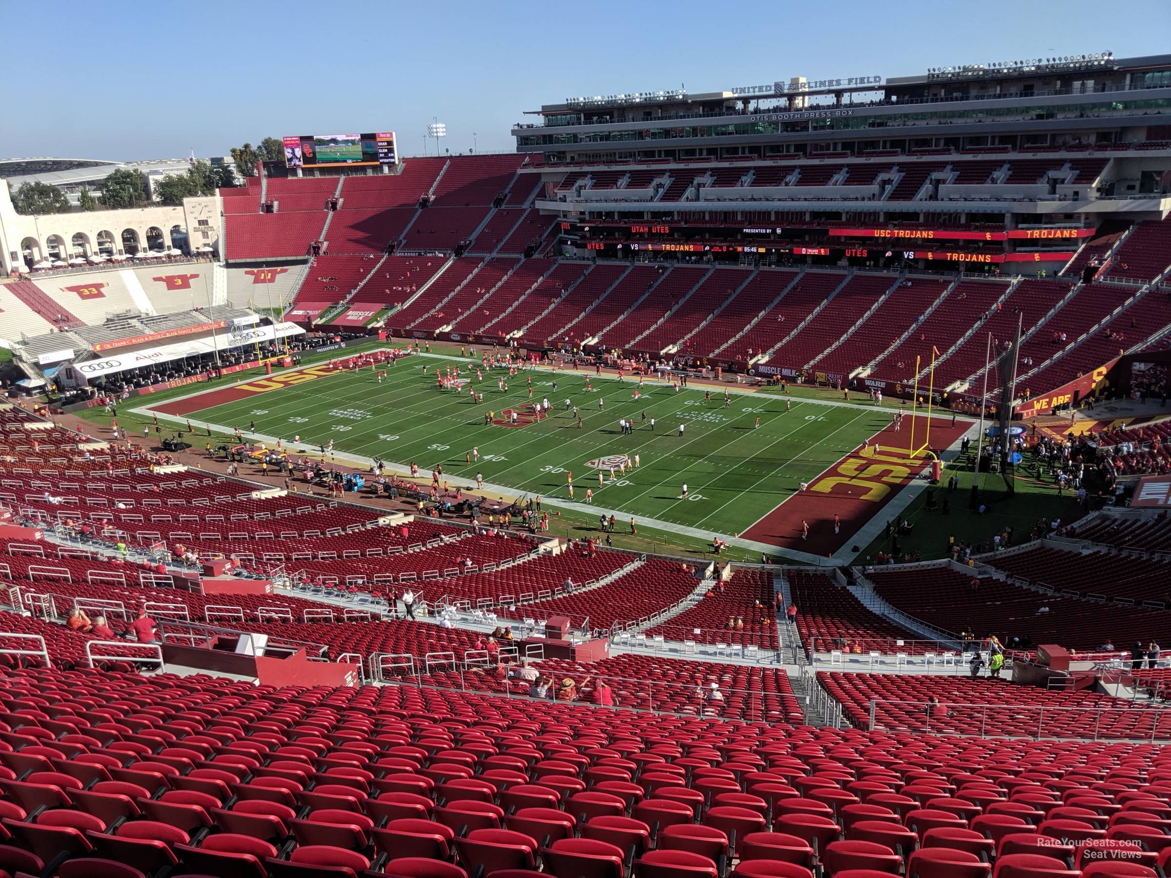 section 318, row 24 seat view  for football - los angeles memorial coliseum