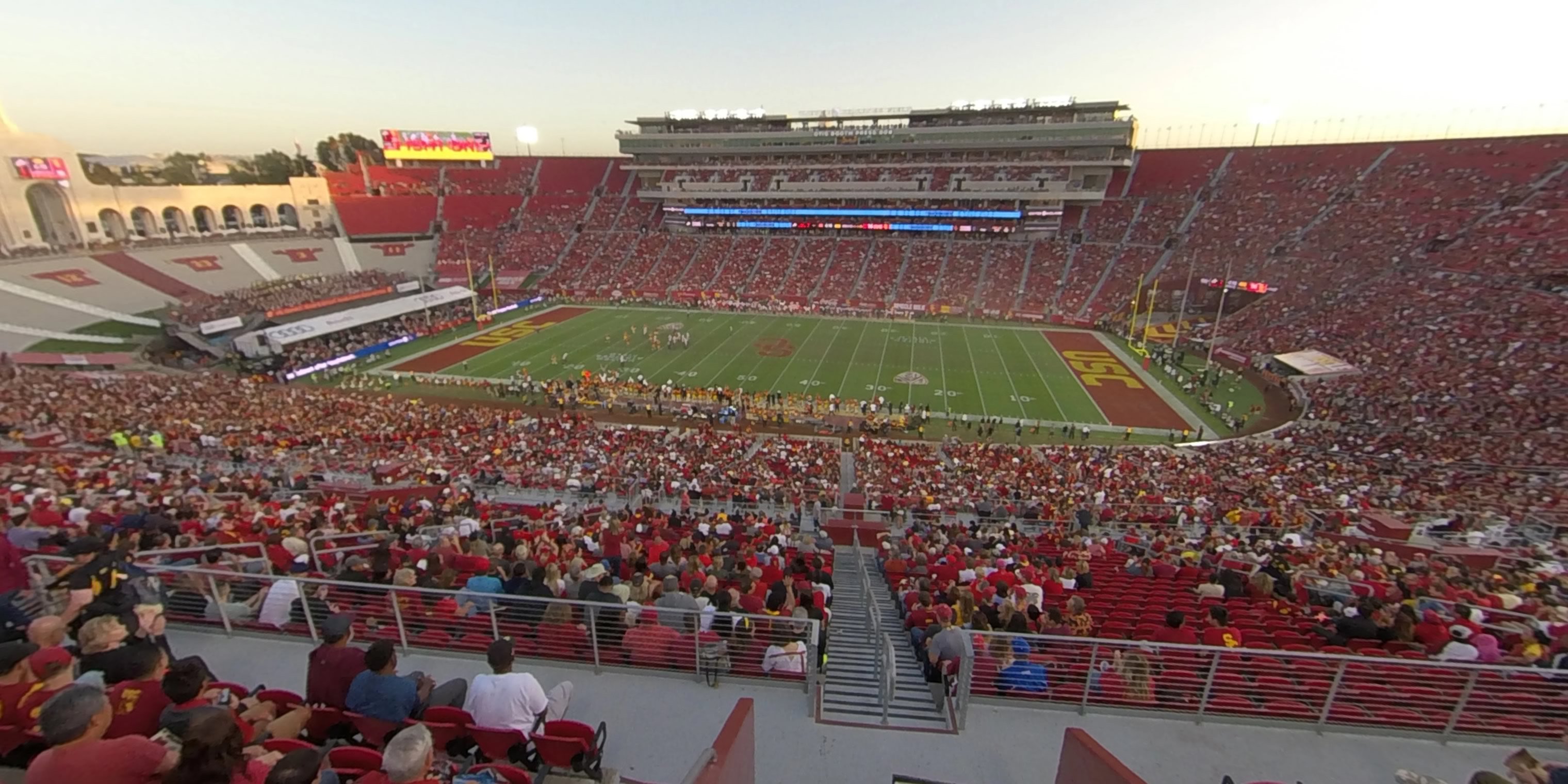 section 320 panoramic seat view  - los angeles memorial coliseum