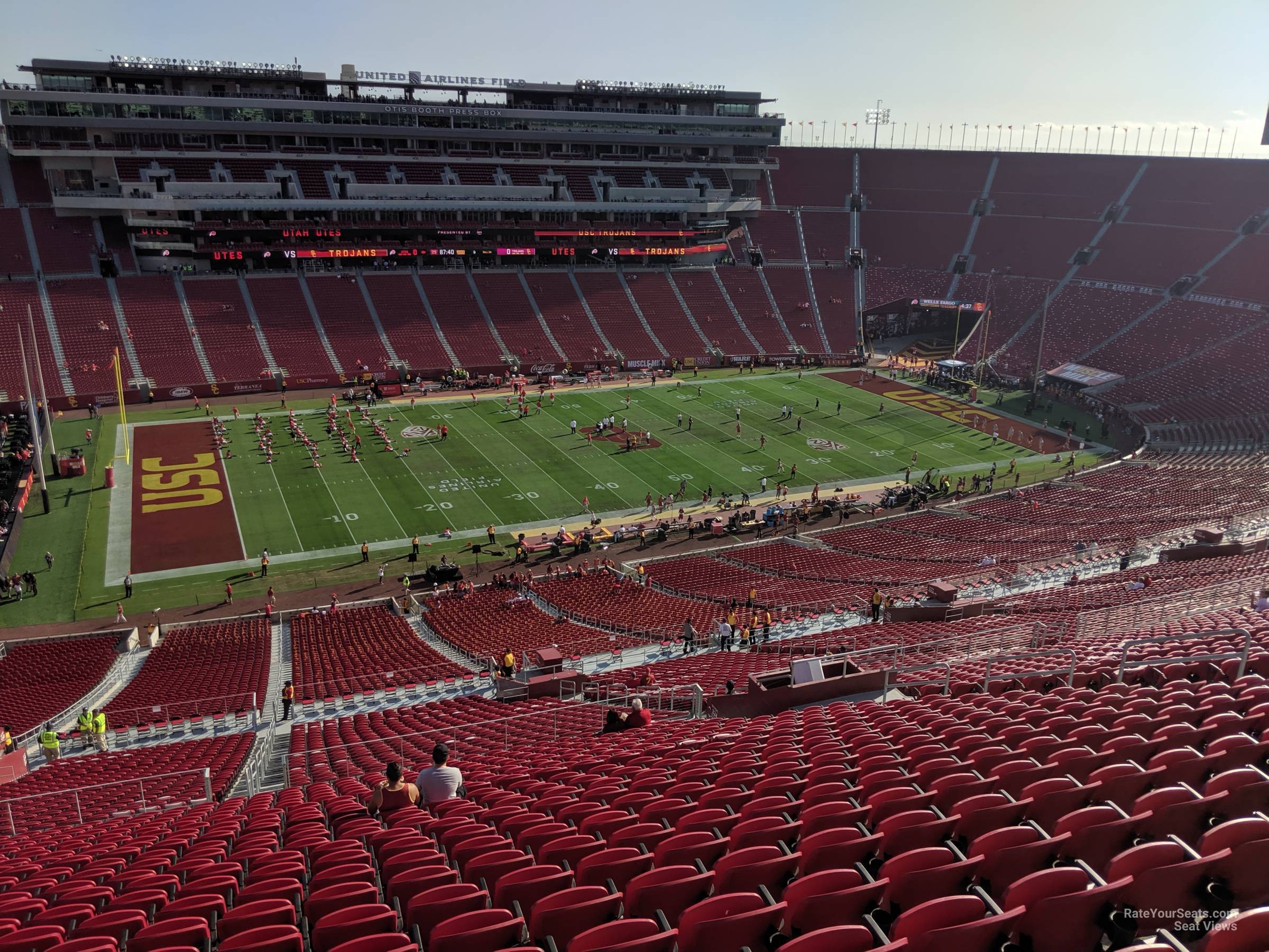 section 324, row 24 seat view for football - los angeles memorial coliseum