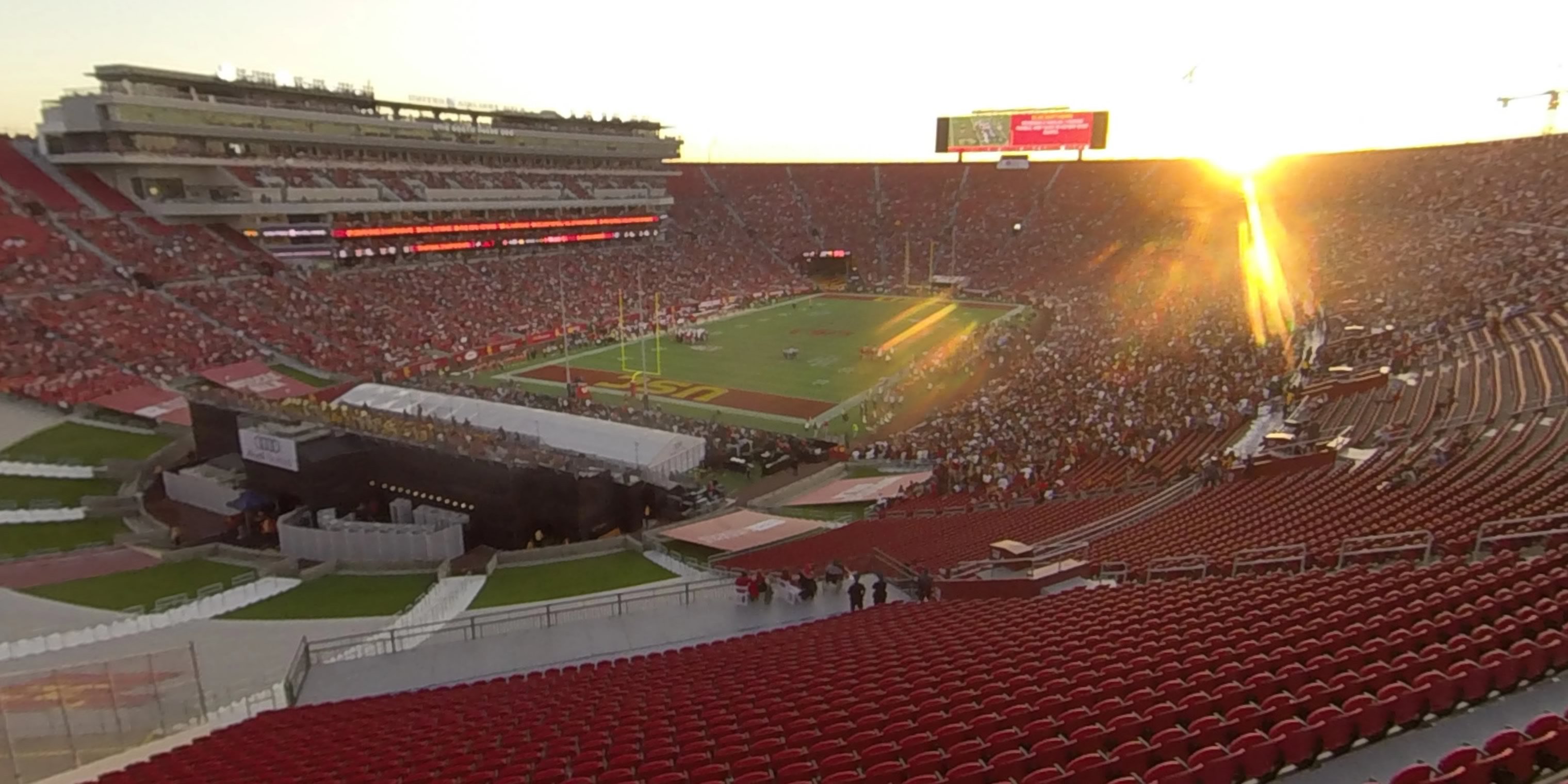 section 328a panoramic seat view  - los angeles memorial coliseum