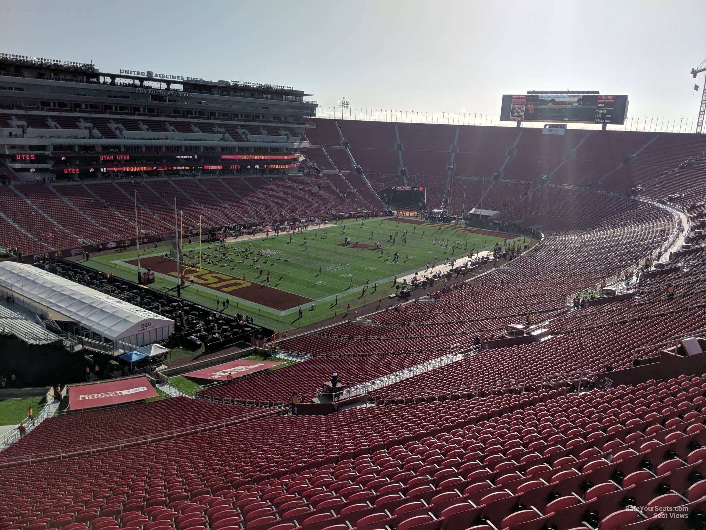 section 328a, row 16 seat view  for football - los angeles memorial coliseum